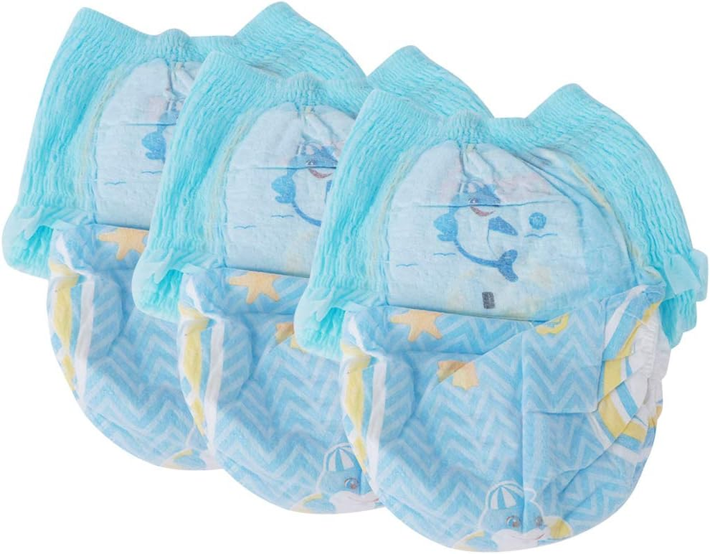 Viagasafamido 3Pcs Reusable Swim Diapers Infant Baby Swim Diapers Washable Snap Pool Swimming Diaper for Boys and Girls (XL 12-16Kg) image number 4