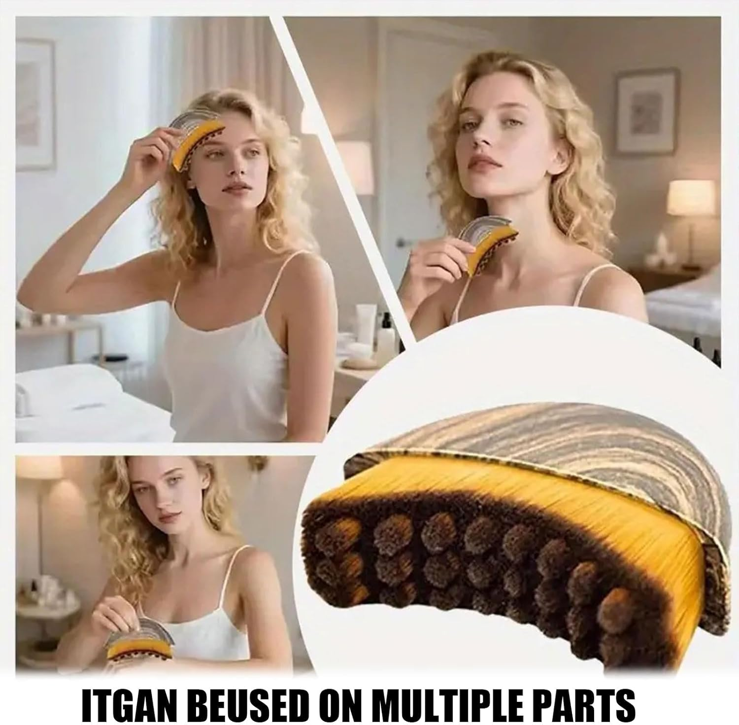 Yxvyxymyxxg​ Facial Lymphatic Brush & Contour Massager - Ergonomic Dry Brushing Tool for Reducing Puffiness, Defining Facial Features, Easy to Clean & Store image number 3