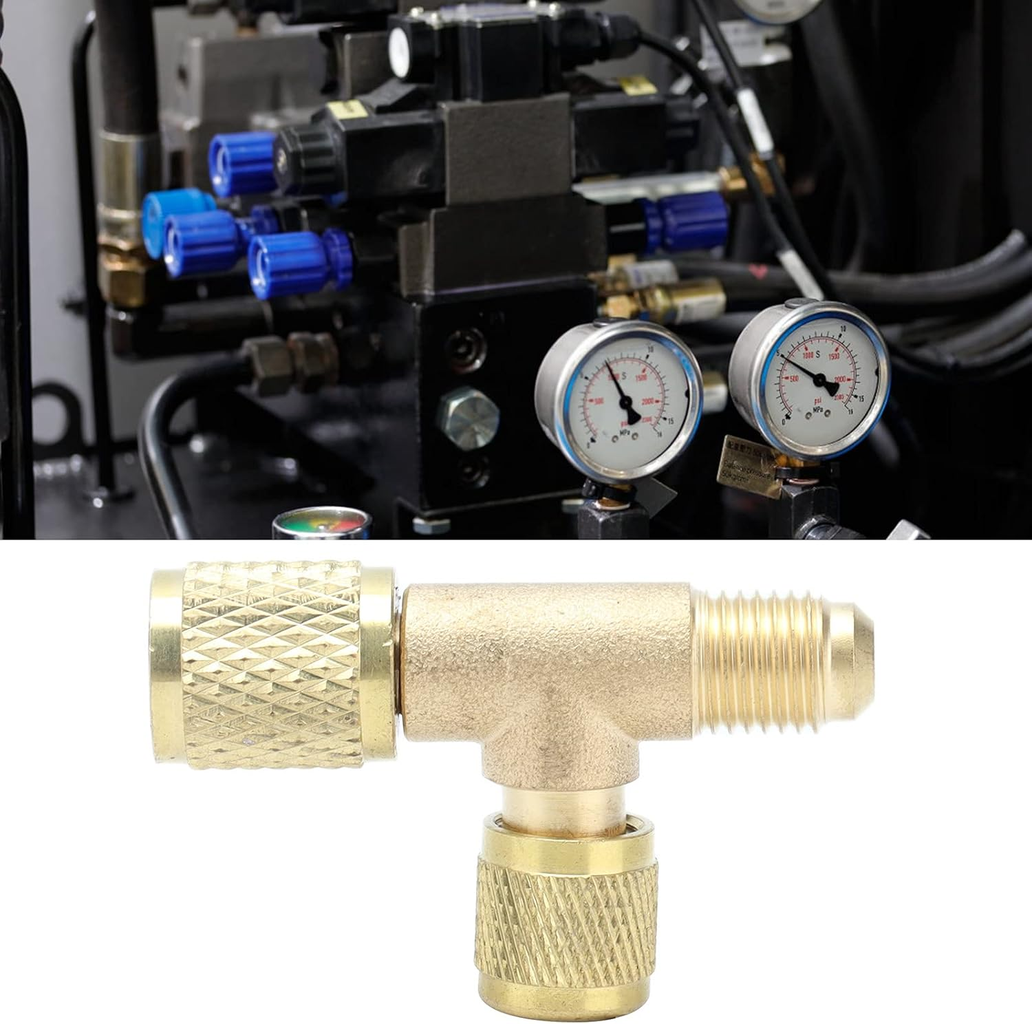 1/4SAE Exhaust Valve, Refrigerant Pressure Bleed Valve, Air Conditioning Refrigeration Adapter Valve for R22 R12 R134 image number 6