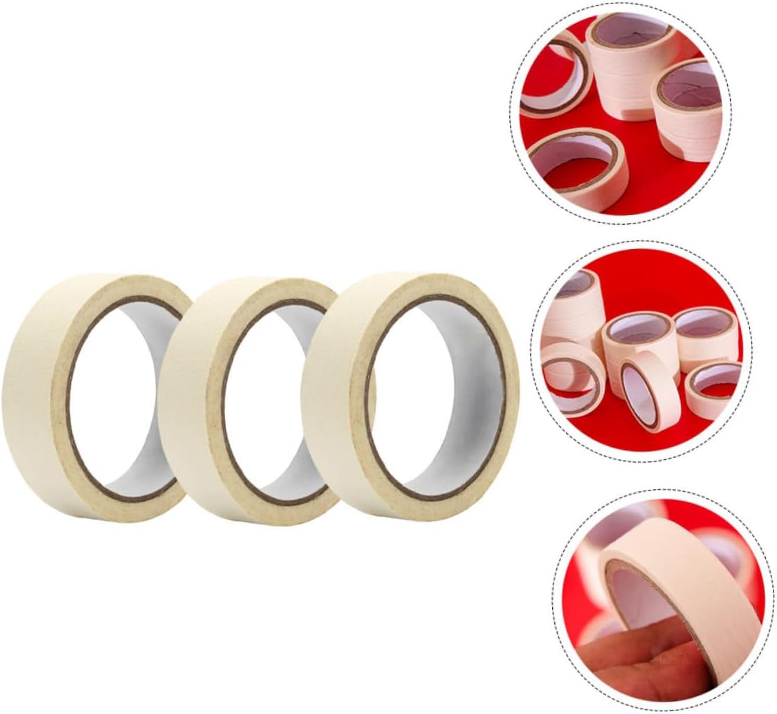 3Rolls Separation Marking Paper Tape Hand Tears Masking Tape for Painting Labeling Packing Craft image number 6