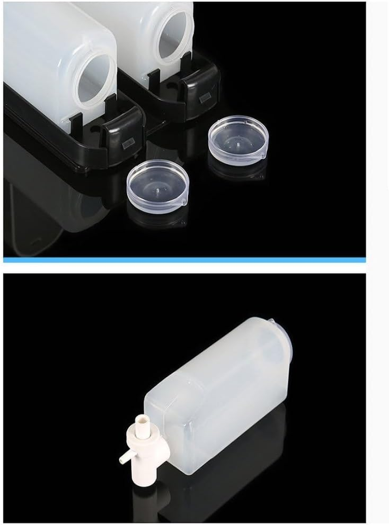 Dolphy 2-Pack Wall Mount Soap Dispenser | 300Ml Each | Black ABS Plastic | Manual | for Liquid Soap, Shampoo, Conditioner, Lotion | Easy Refill | Bathrooms & Kitchens image number 2