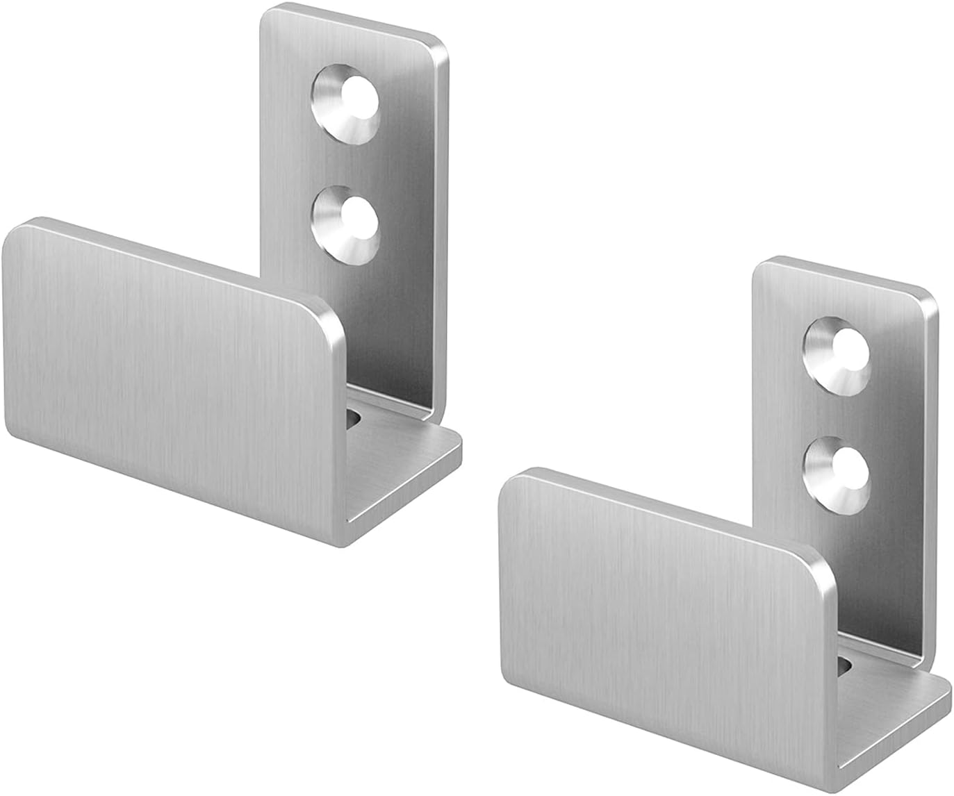 Stainless Steel Floor Guide Wall Mount Sliding Barn Door Hardware up to 1-3/4"W 1-7/8"H Set of 2