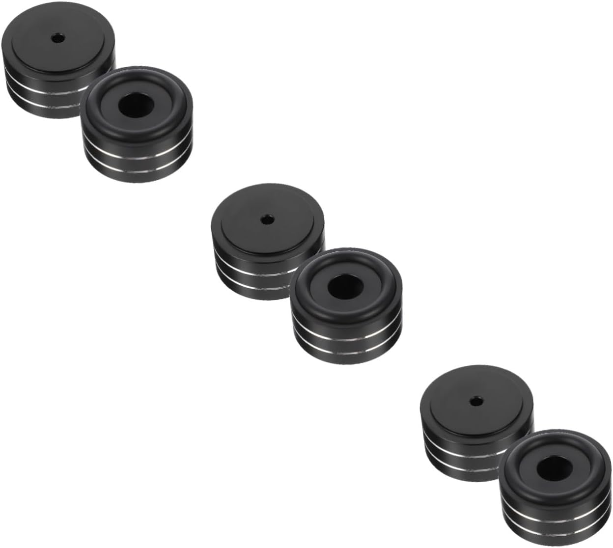 OSALADI 2Pcs anti Vibration Amplifier Feet Pads Isolation Cushions for Hi-Fi Audio Equipment Silver Small Speaker Base Pads