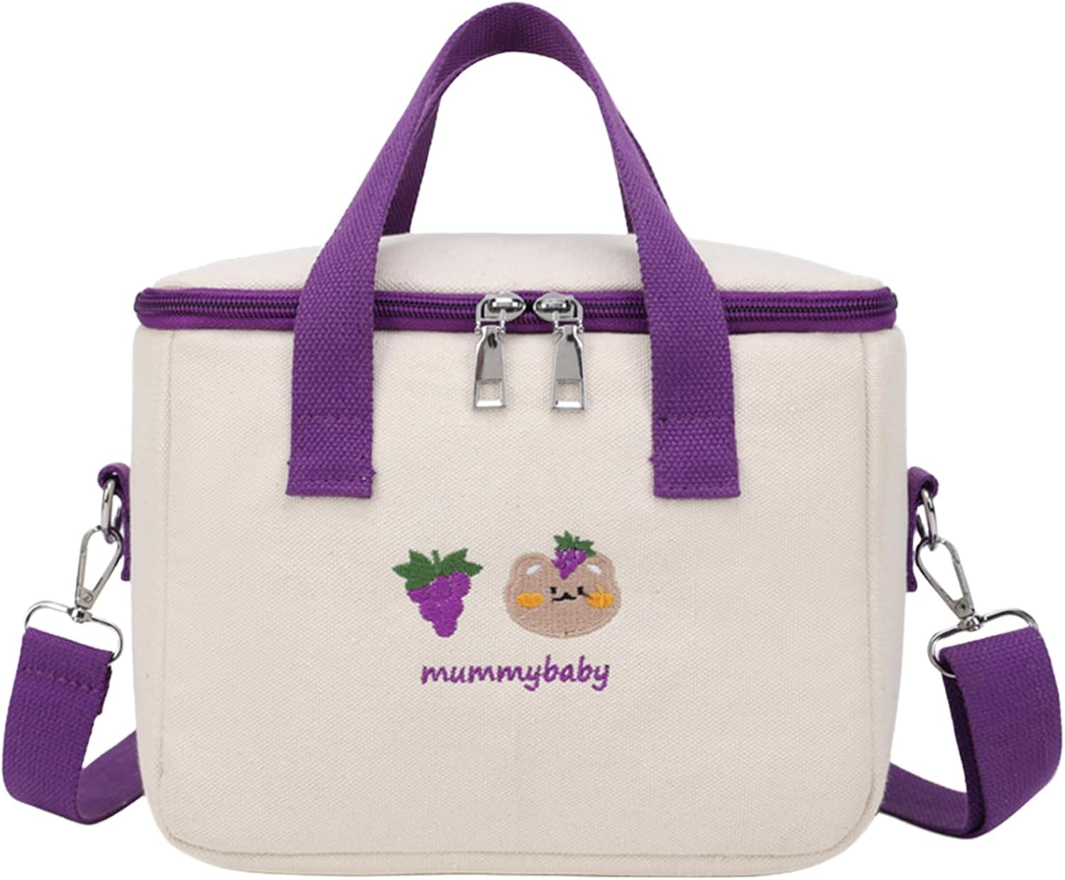 Baby Diaper Bag, Travel Storage Organizer, Cute Large Handbag | Spacious Insulation Layer Compartment Design, Adjustable Strap Utility Tote for Boys, Girls, Nursing, Stroller