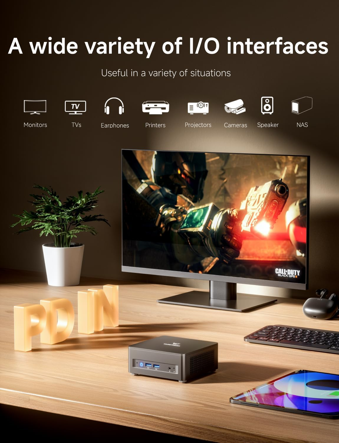 MINISFORUM UM690 Slim Mini PC,AMD Ryzen 9 6900HX Mini Desktop Computer,Amd Radeon 680M 32GB DDR5 1TB Pcie4.0 SSD, Support 8K@60Hz HDMI 2.1/DP1.4/USB4 Output,4Xusb 3.2 Type A,Wifi6E&Bt5.3