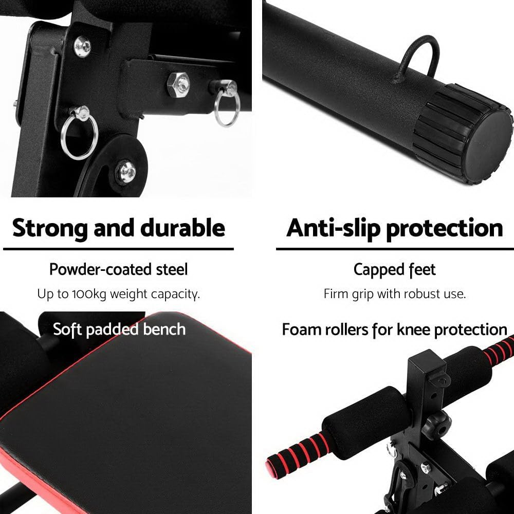 Everfit Weight Bench Incline Gym Sit up FID Benches Press Weights Exercise Fitness Equipment Home Workout Fits for Multi Station Smith Machine, with 100Kg Capacity and 7 Adjustable Height image number 5