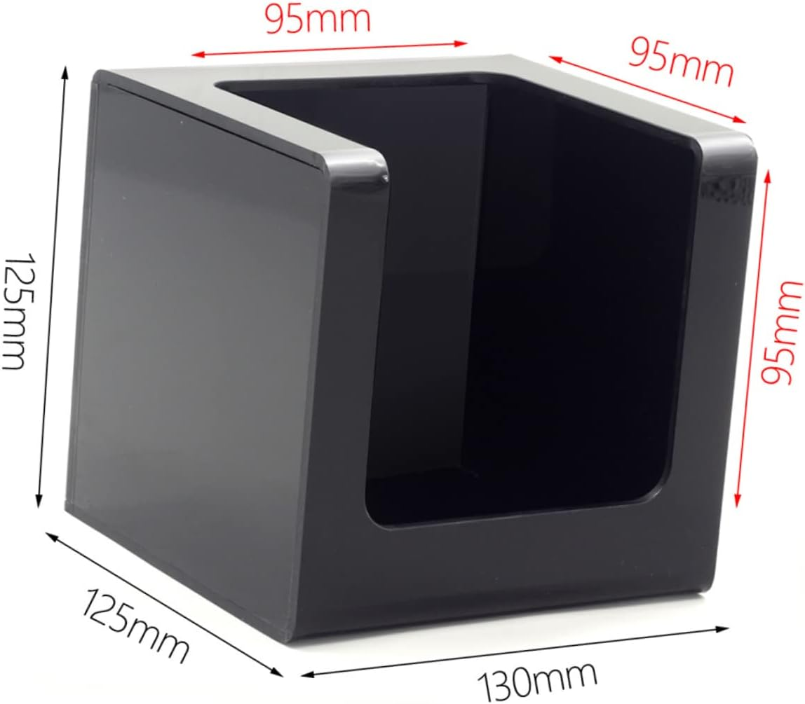 Luxshiny 1Pc Modern Black Acrylic Tissue Box Stylish Tissue Dispenser Holder for Dining Room Bathroom and to Use Extraction Neat and Convenient Design image number 1