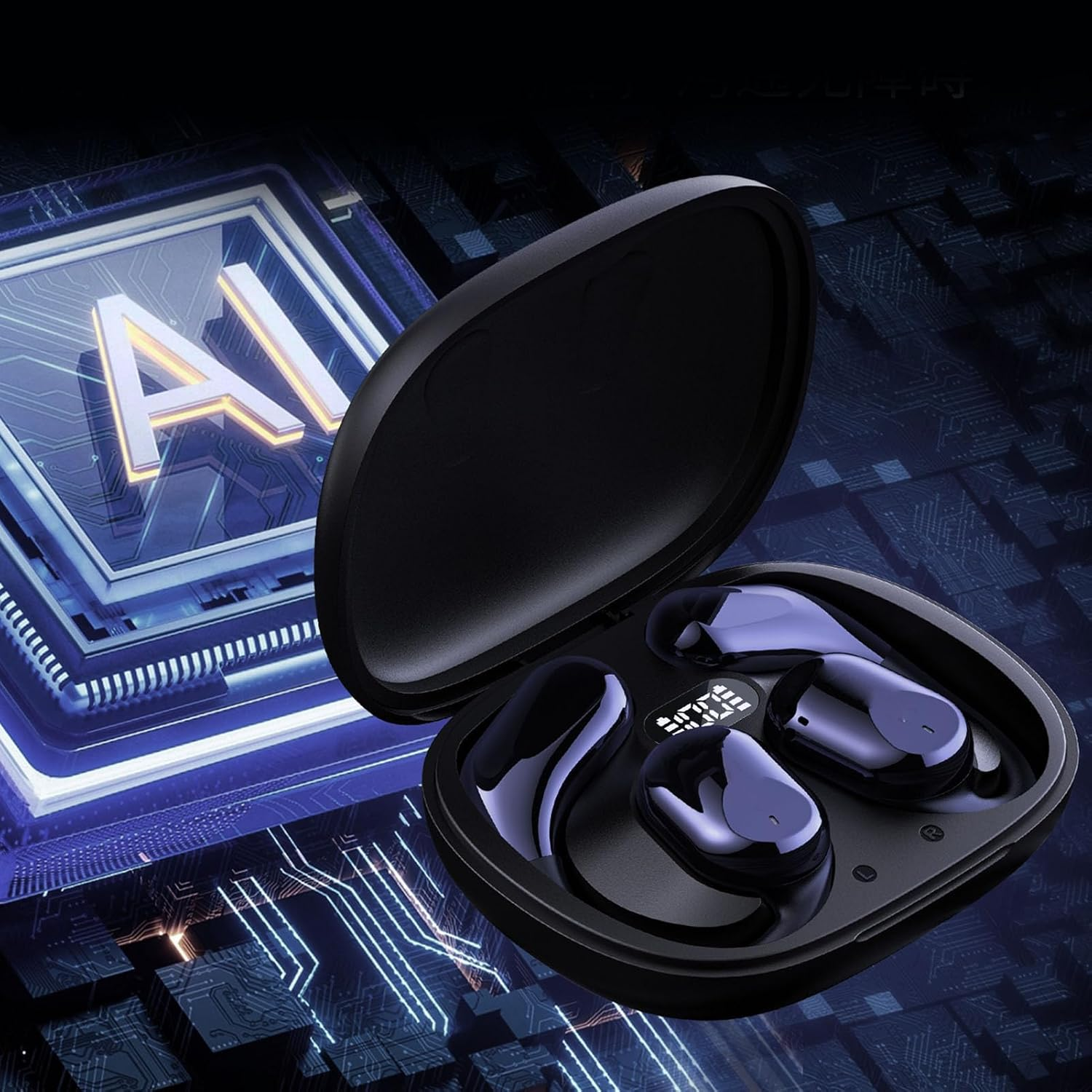 Denash Smart Translation Earbuds, 134 Languages Real Time Translator Ear Hook Bluetooth Earphones with Premium Sound for Travel Business​ image number 5