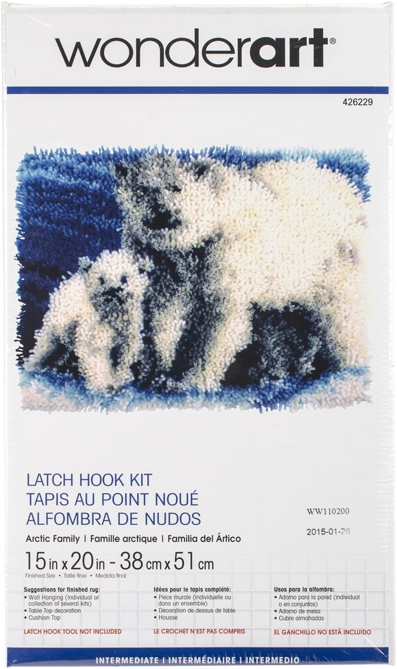 Wonderart Butterfly Moon Latch Hook Kit, 15" X 20"