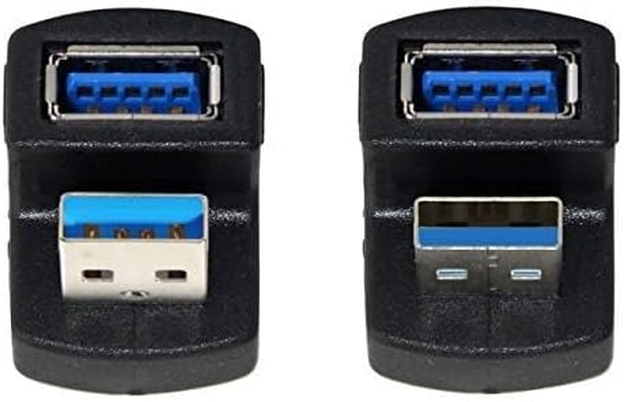 Cablecc 1 Set up & down Angled USB 3.0 Adapter a Male to Female Extension 180 Degree 5Gbps image number 2