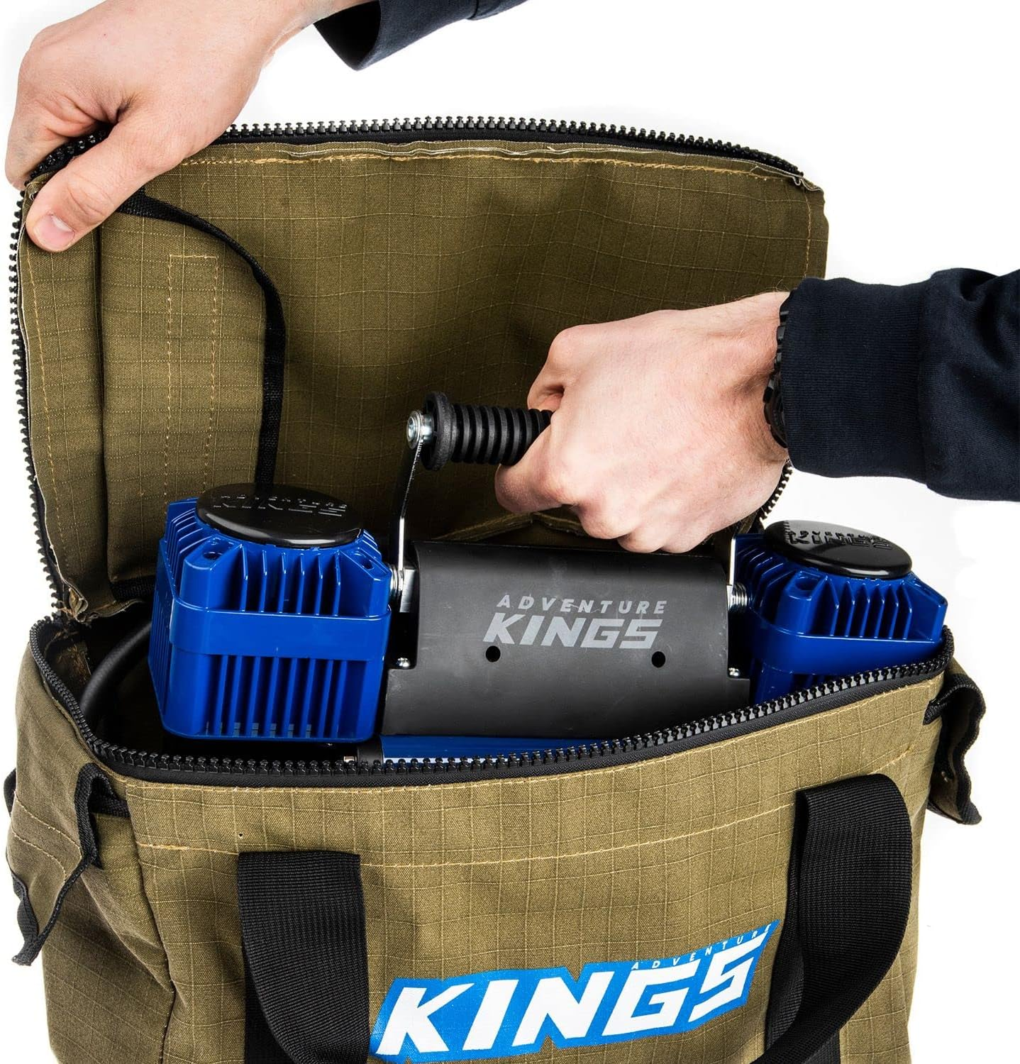 Adventure Kings Air Compressor Portable Canvas Carry Bag 400GSM Internal Pockets