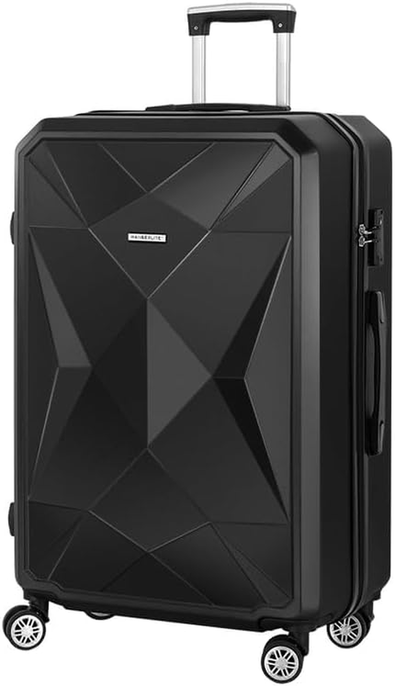 Wanderlite Luggage, Trolley Suitcase Hand Luggages Hard Case Shell, Travel Strap Bag Carry on Storage Adult Kids Lightweight Roller TSA Lock Dual Wheels, Black image number 5