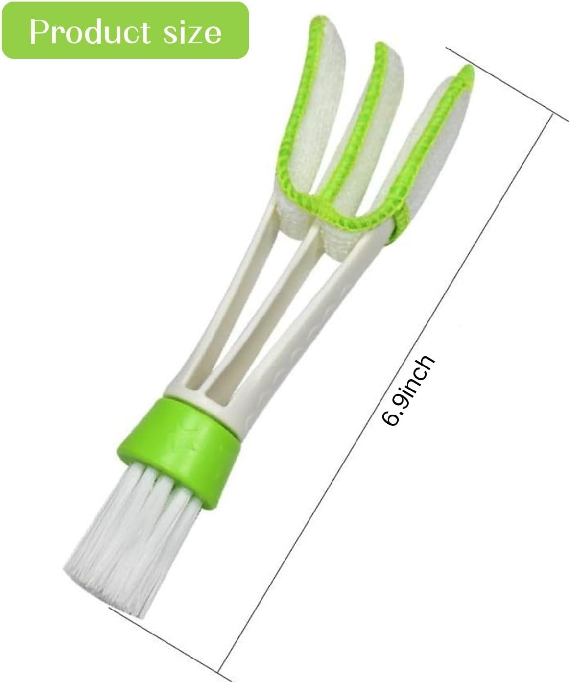 3 Pcs Car Air Outlet Mini Dust Collector, Double-Headed Car Air Conditioner Cleaning Brush, Interior Dust Removal Brush, Fan Cleaning Tool, Suitable for Car Interior, Keyboard, Blinds image number 1