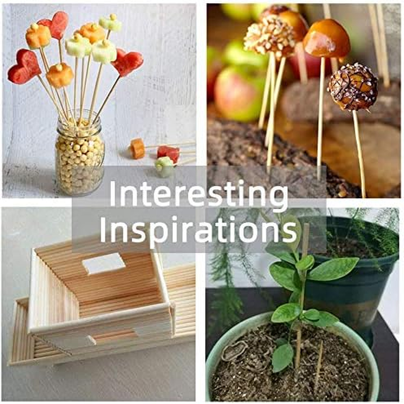 150 Large 30Cm round Wooden Bamboo Kebab Skewers, Food Grade, Safe and Sturdy, 12" Long Cocktail Sticks, Perfect for BBQ, Cake Topper, Chocolate Fountain, Candy Floss Sticks (150 30Cm Bamboo Skewers) image number 4