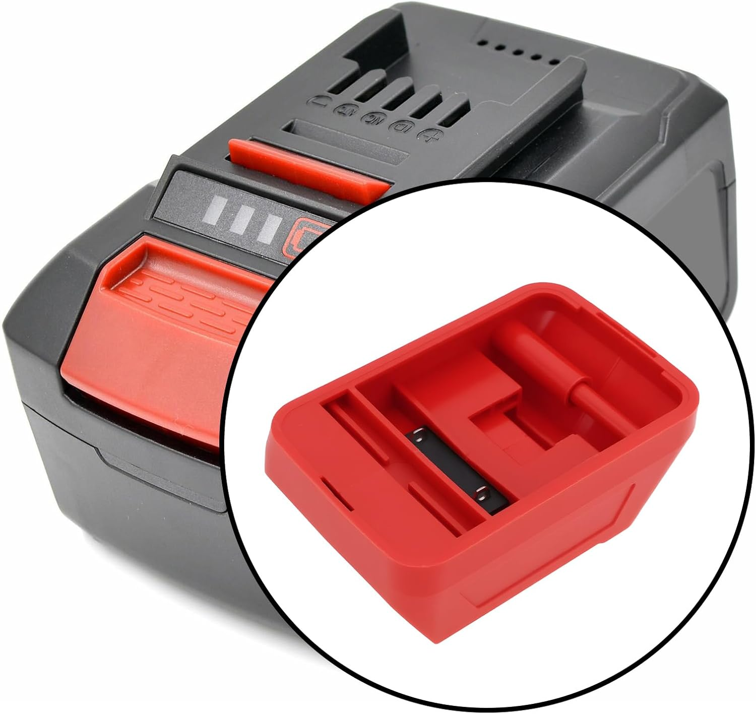 Create Idea 2Pcs Power Tool Battery Adapter Converter Compatible with Einhell 4511396 4511437 18V Li-Ion Battery image number 3