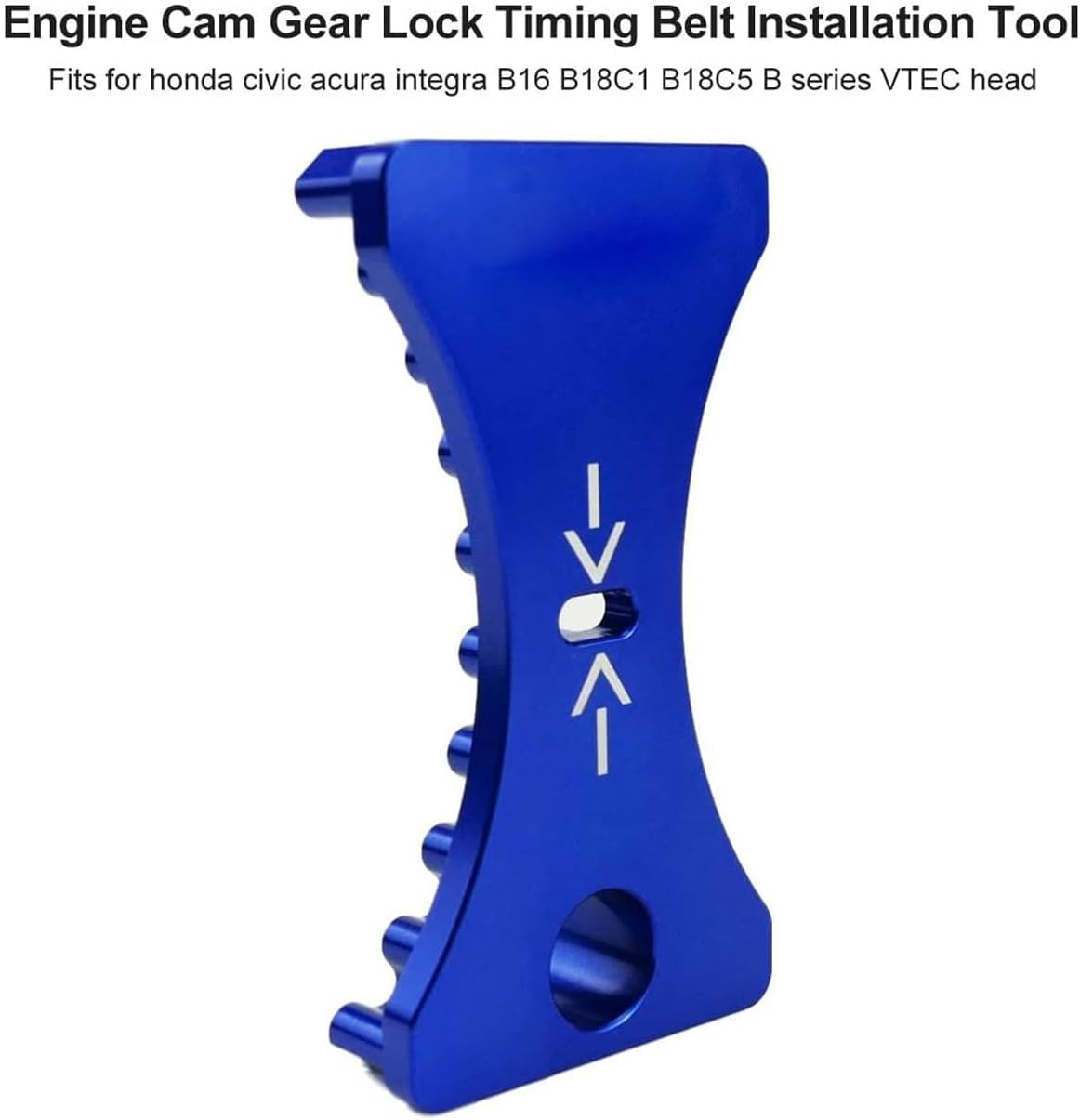 Inmyzone Camshaft Locking Tool,Engine Cam Gear Lock Timing Belt Installation Tool for Honda Civic Acura Integra B16 B18C1 B18C5 B Series VTEC Head (Blue) image number 1
