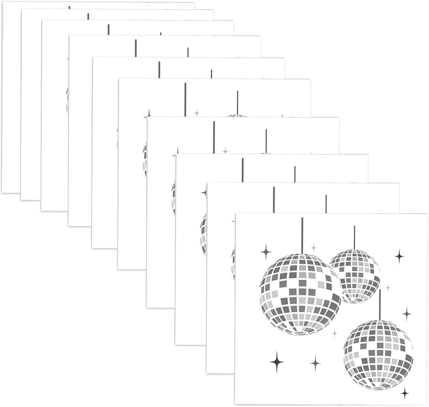 JDFHFGB 20 Pcs Disco Napkins,Disco Ball Napkins for 70S 80S Themed Party Supplies,Disposable Silver Napkins for Bachelorette Birthday Dance Party Decorations image number 3