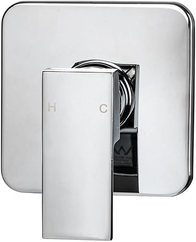 Dutxa Shower Mixer Tap Brass Bathroom Faucet Valve Chromed Square Silver,Showerhead Tap Fixtures Wall Mounted,Kitchen Bath Basin Taps Accessories Hot & Cold