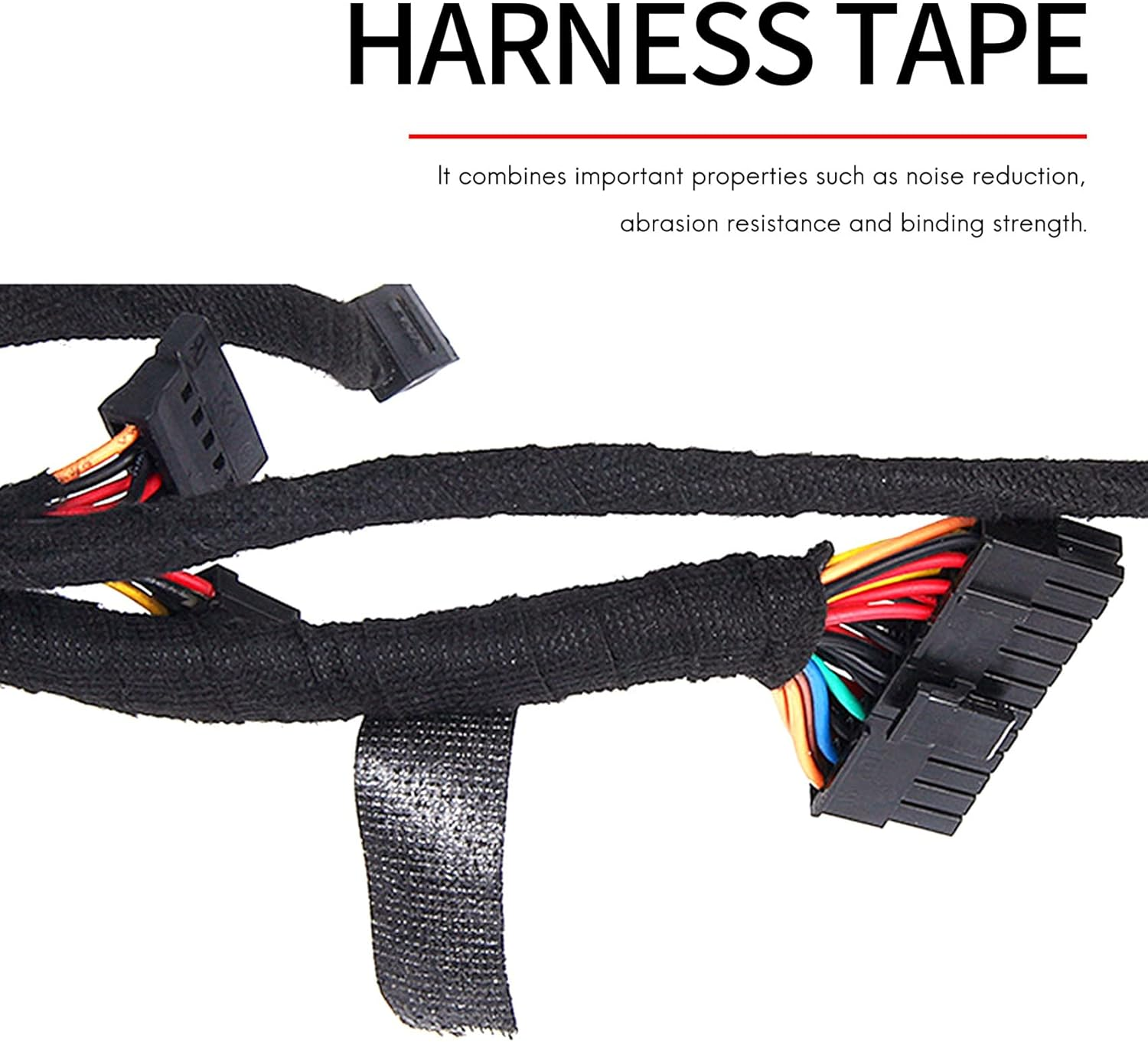 5Pc Heat- Wiring Harness Tape Looms Wiring Harness Cloth Fabric Tape Adhesive Cable Protection 19Mm X 15M image number 2