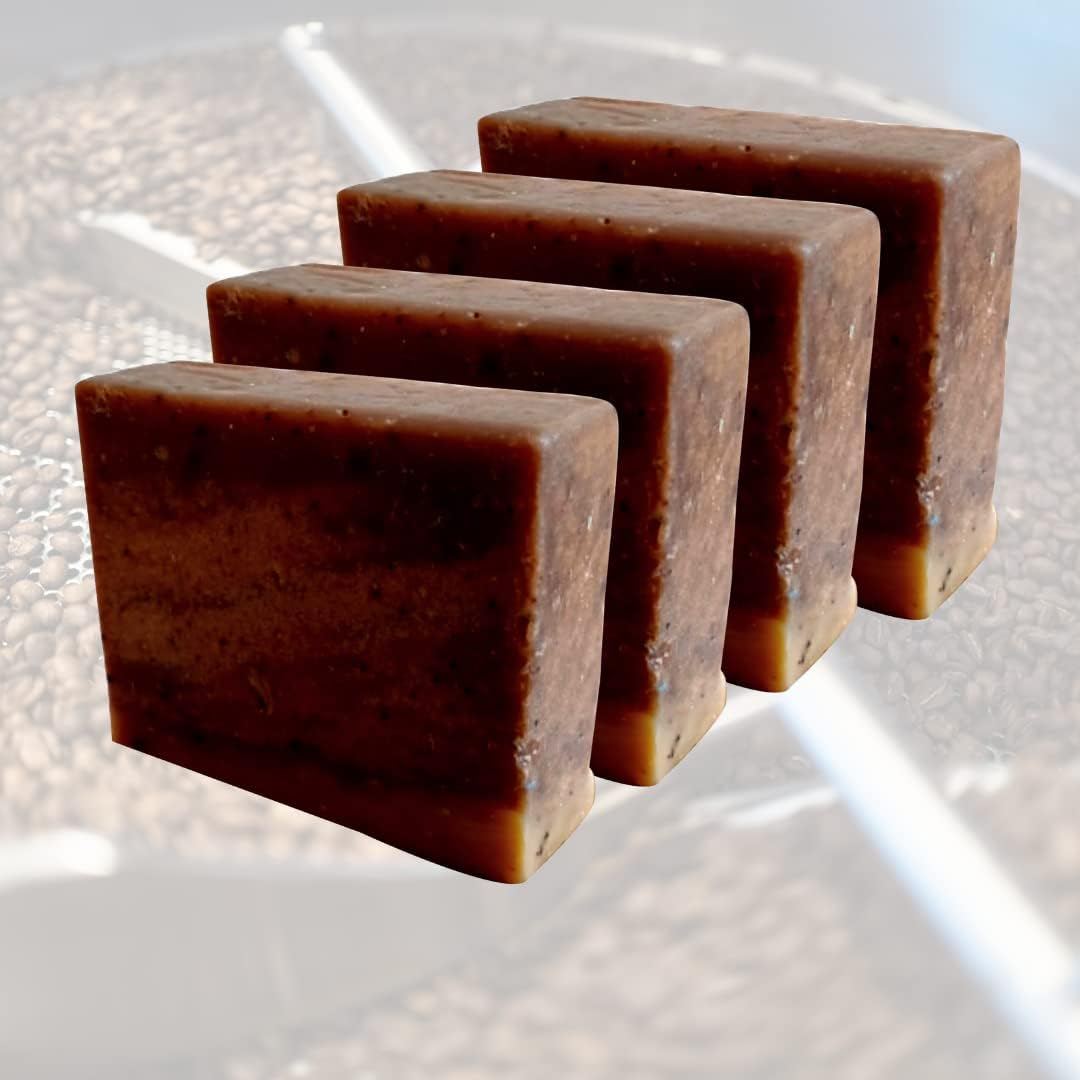 Aaranyam Handmade Soap Coffee Soap -100 Gms Each (Pack of 4) Natural Bath Soap for Men - Exfoliating Skin Shine Soap image number 3