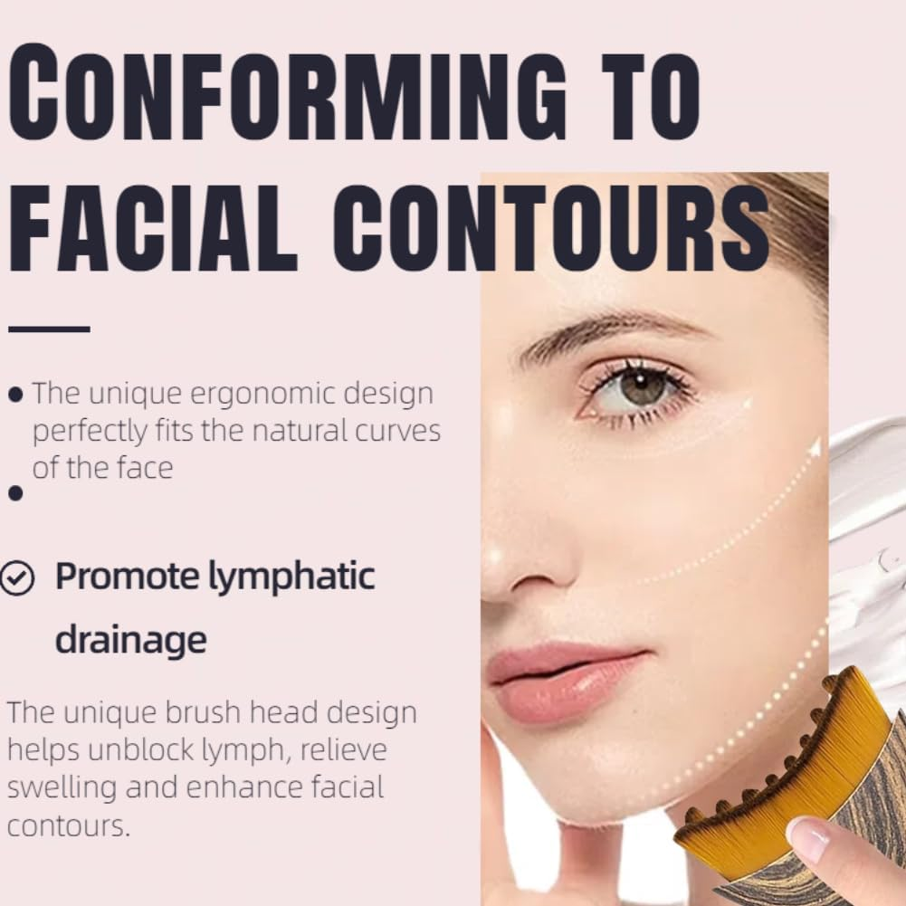 1/2 PCS Lymphatic Contour Face Brush for Sculpting &ndash; Anti-Puffiness, Detox & Lift, Improves Skin Glow & Absorption (1 Pcs Contour Face Brush)