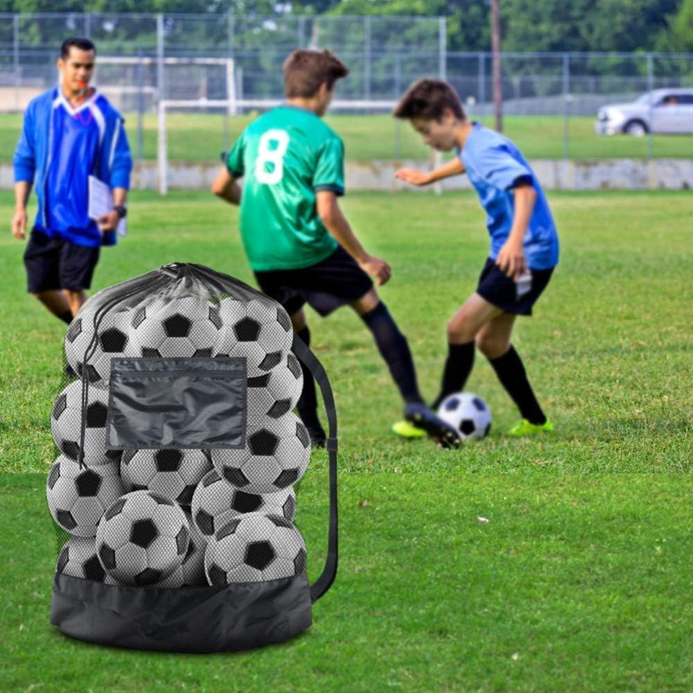 Limcryspp Extra Large Mesh Ball Bag，Mesh Soccer Team Bag, Drawstring Sports Equipment Storage Bag, Suitable for Basketball, Beach Cloth, and Swimming Equipment, Portable Storage Bag image number 1