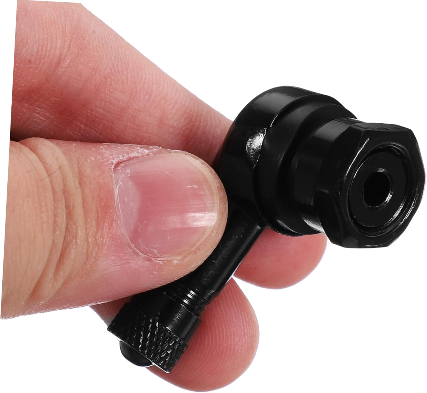 Anneome 2Pcs 90 Degree Motorcycle Valve Stem Caps &Phi;11.3Mm Universal Air Valve Covers Black Dirt-Resistant Tire Pressure Caps for Motorbike Accessories image number 5