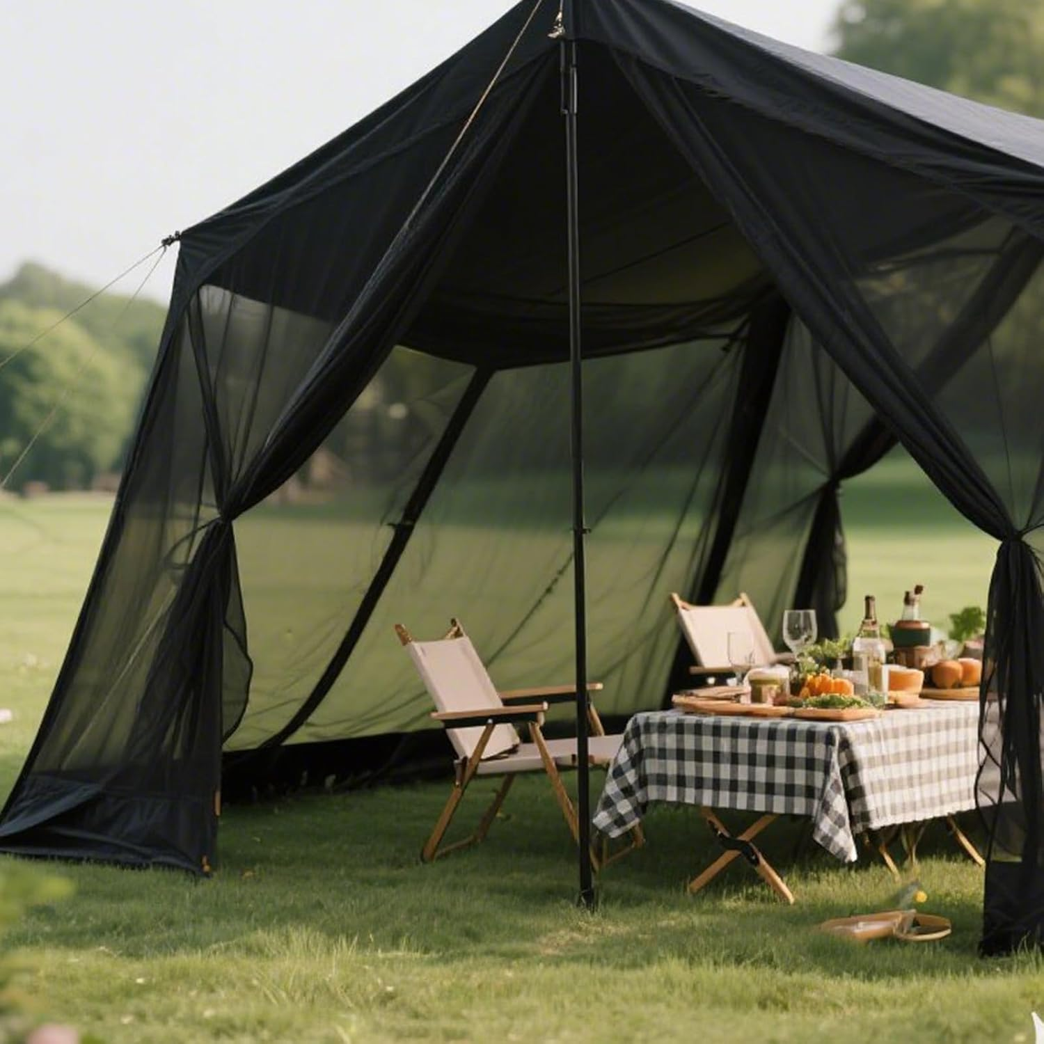 Mosquito Net Cloth Fabric, Black DIY Mosquito Net Fabric Hexagonal Mesh Garden Breathable Plant Covers for Patio Apartment Balcony Porch Outdoor Bed Wedding Black 120X60 Inch/10 &times; 5 Ft image number 5