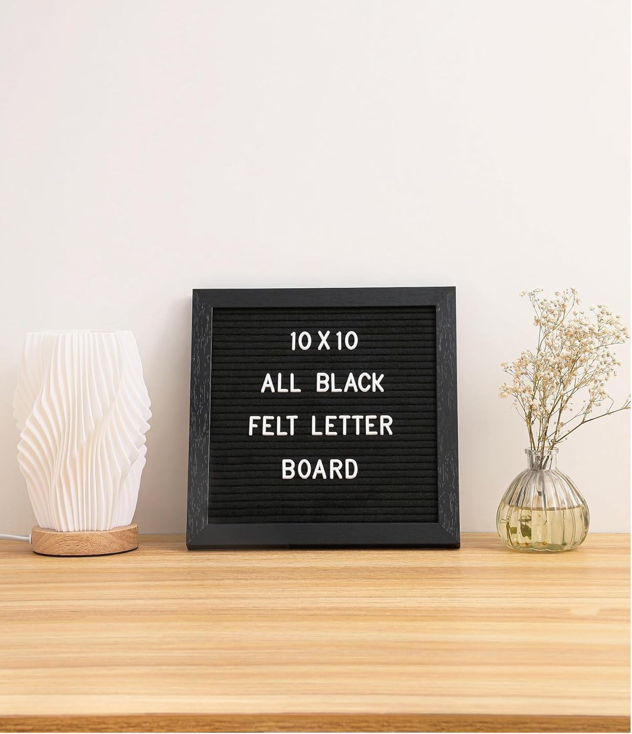 G GAMIT Black Felt Letter Board with 294 Changeable Letters&Numbers, 10&rdquo;X10&rdquo; Message Board Letter Sign Board in Black Frame with Stand and Canvas Bag for Announcement&Notification(Black) image number 5