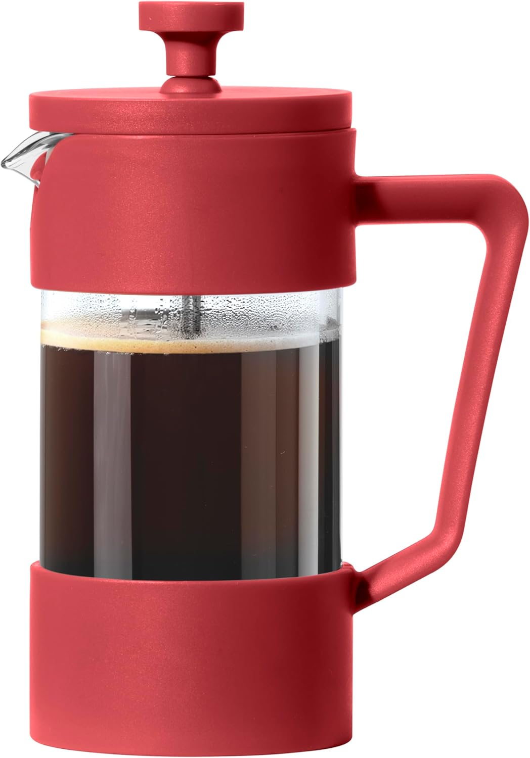 Oggi French Press Coffee Maker (12Oz)- Borosilicate Glass, Coffee Press, Single Cup French Press, 3 Cup Capacity, Black