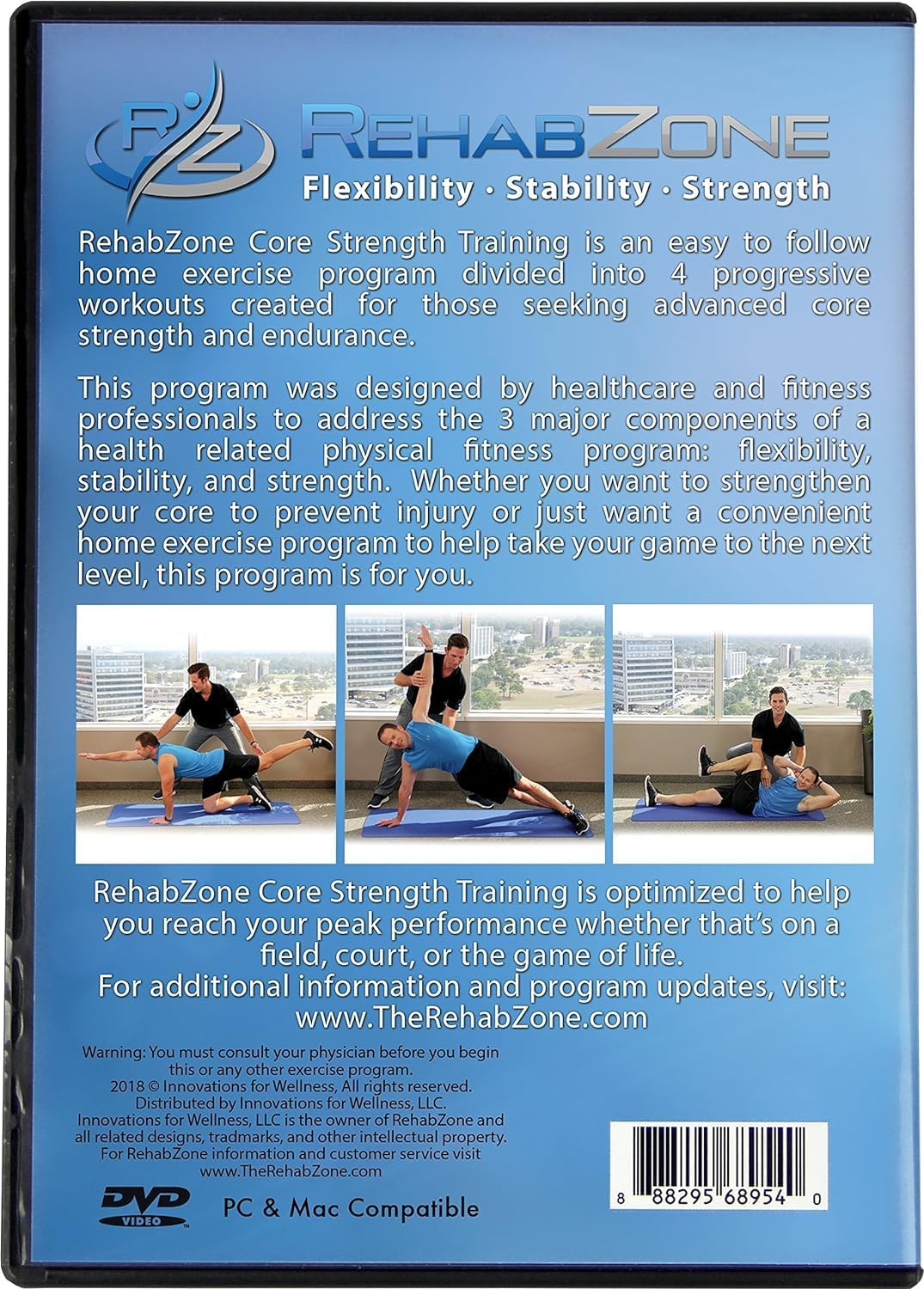 Rehabzone Core Strength Training Program: Home Exercise Program Designed to Build a Stronger Core for Sports Performance and a Better Life