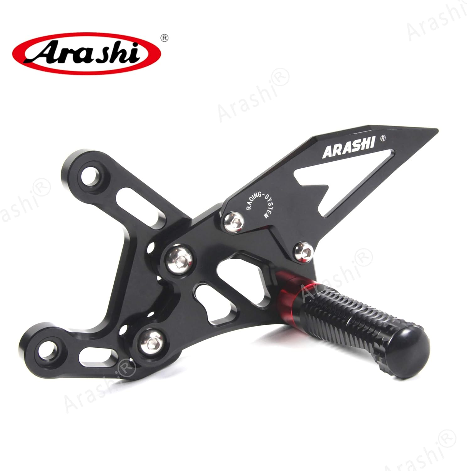 Arashi(Version 2.0) Adjustable Rearsets for YAMAHA YZF R1 2009-2014 Motorcycle Accessories Foot Pegs Footrests Rear Set YZF-R1 Black 2010 2011 2012 2013 image number 1