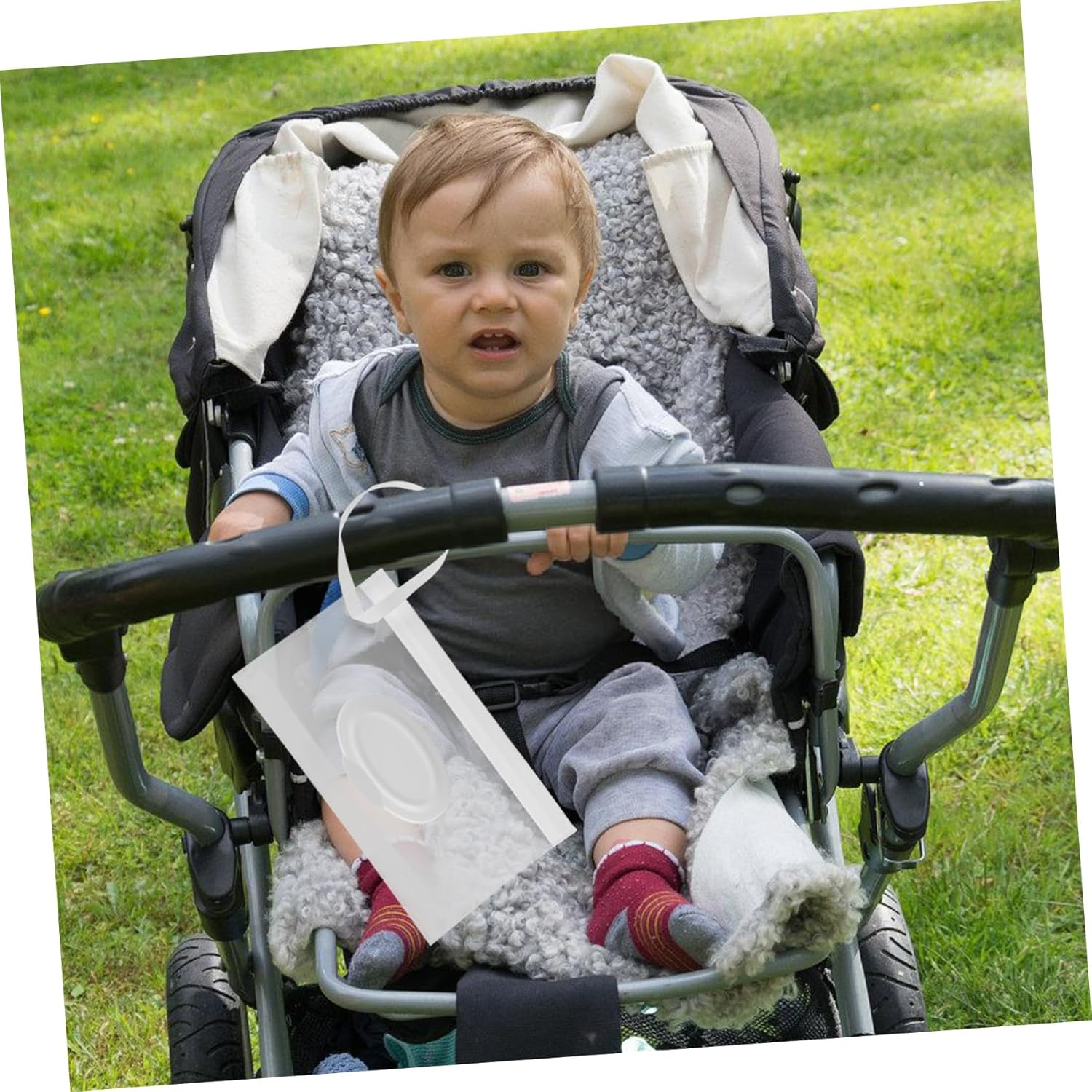 Chic Modern Wipe Pouch Holder Refillable Reusable Travel Wipes Case Tissue Bag Dispenser for Home Stroller Backpack image number 2