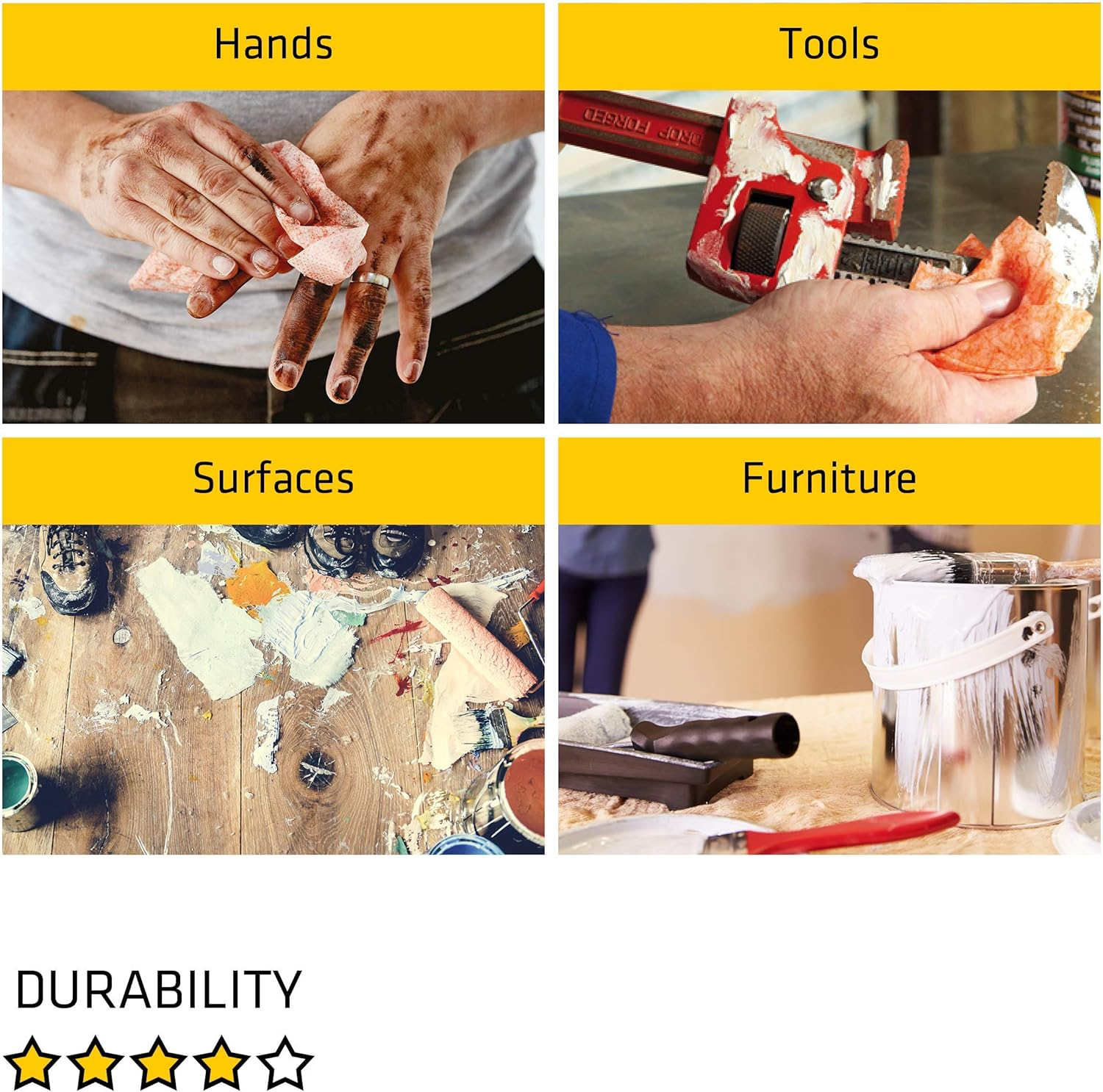 SIKA Everbuild Wonder Wipes Trade Tub of 100, Cleaning Wipe, Rectangular, Unscented, Electronics image number 3