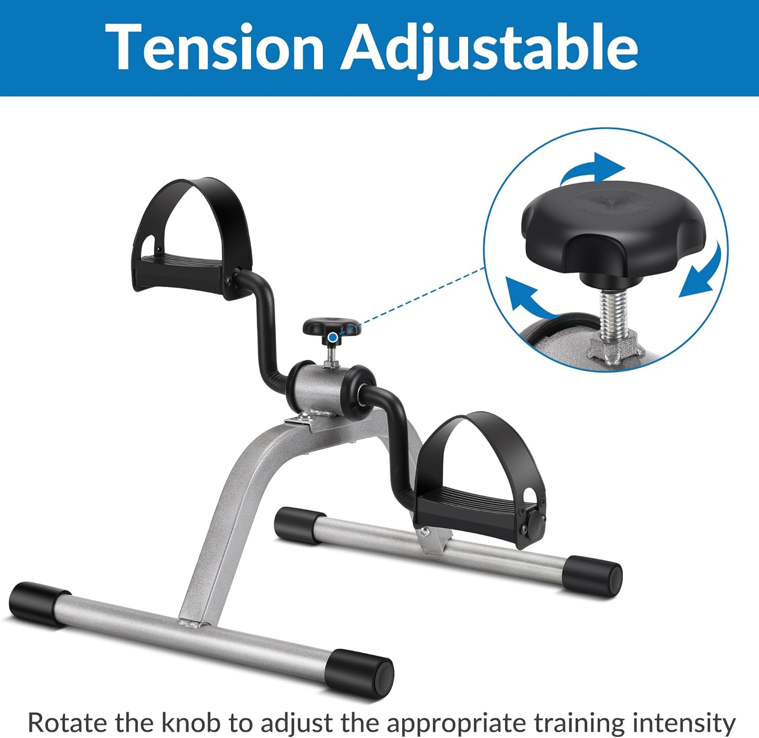 Pedal Exercise Mini Exercise Bike for Leg and Arm Recovery Exercise Lightweight and Portable Floor Bike