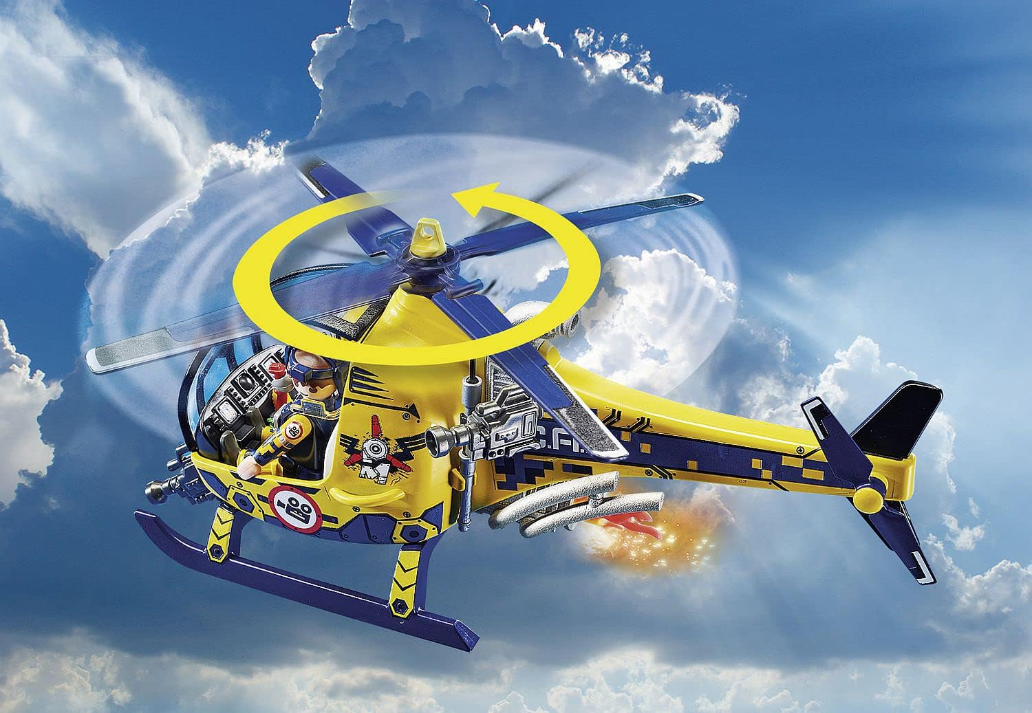 Playmobil - Air Stunt Show, Helicopter with Film Crew image number 2