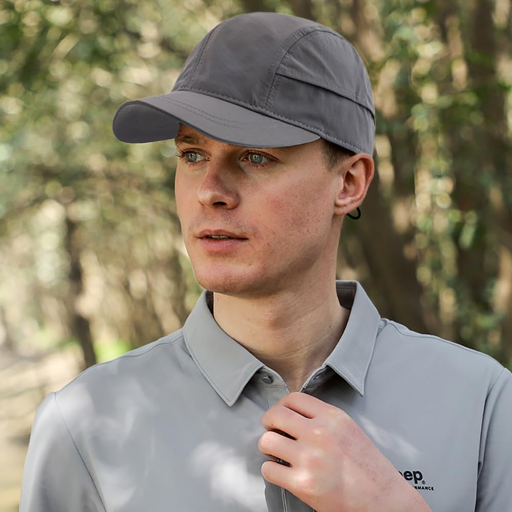 XYIYI Unisex Quick Dry Baseball Cap Adjustable Waterproof Sun Protection Sport Hats - Grey image number 5