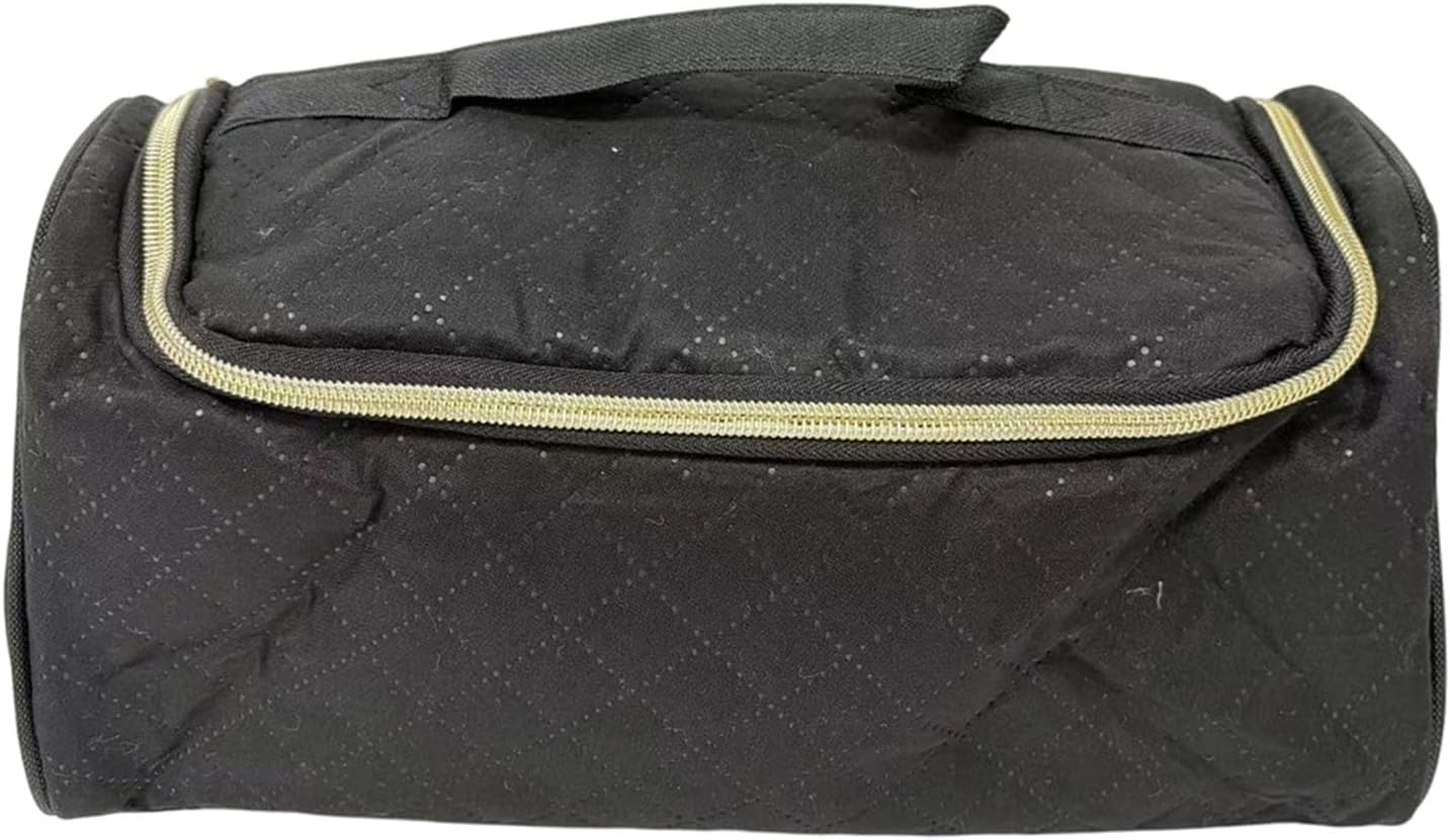 Yosoo Hair Tools Travel Bag, Portable Heat Proof Styling Accessories Storage Case for Straightener Curling Iron, with Integrated Hanging Hook for Salon Oil, Clips, Hairspray (Black) image number 6