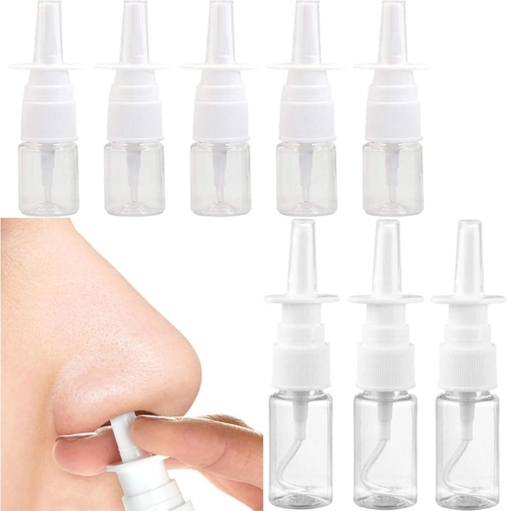 10Pcs Empty Refillable Nasal Spray Bottles Empty Nasal Spray Bottle Fine Mist Sprayers,10M and 20Ml image number 1