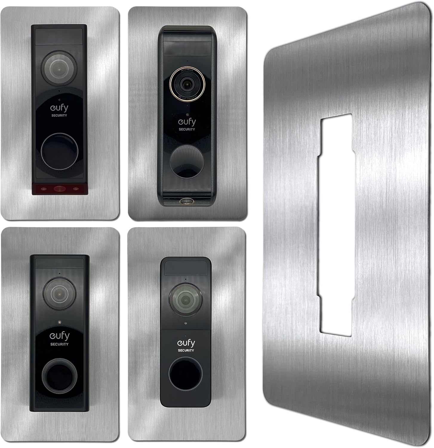 Baron Design | Stainless Steel Cover | Accessory for Eufy Video Doorbell | E340, 2K HD, S330, C30, C31, Slim | Mount, Shield, Plate for Bell image number 1