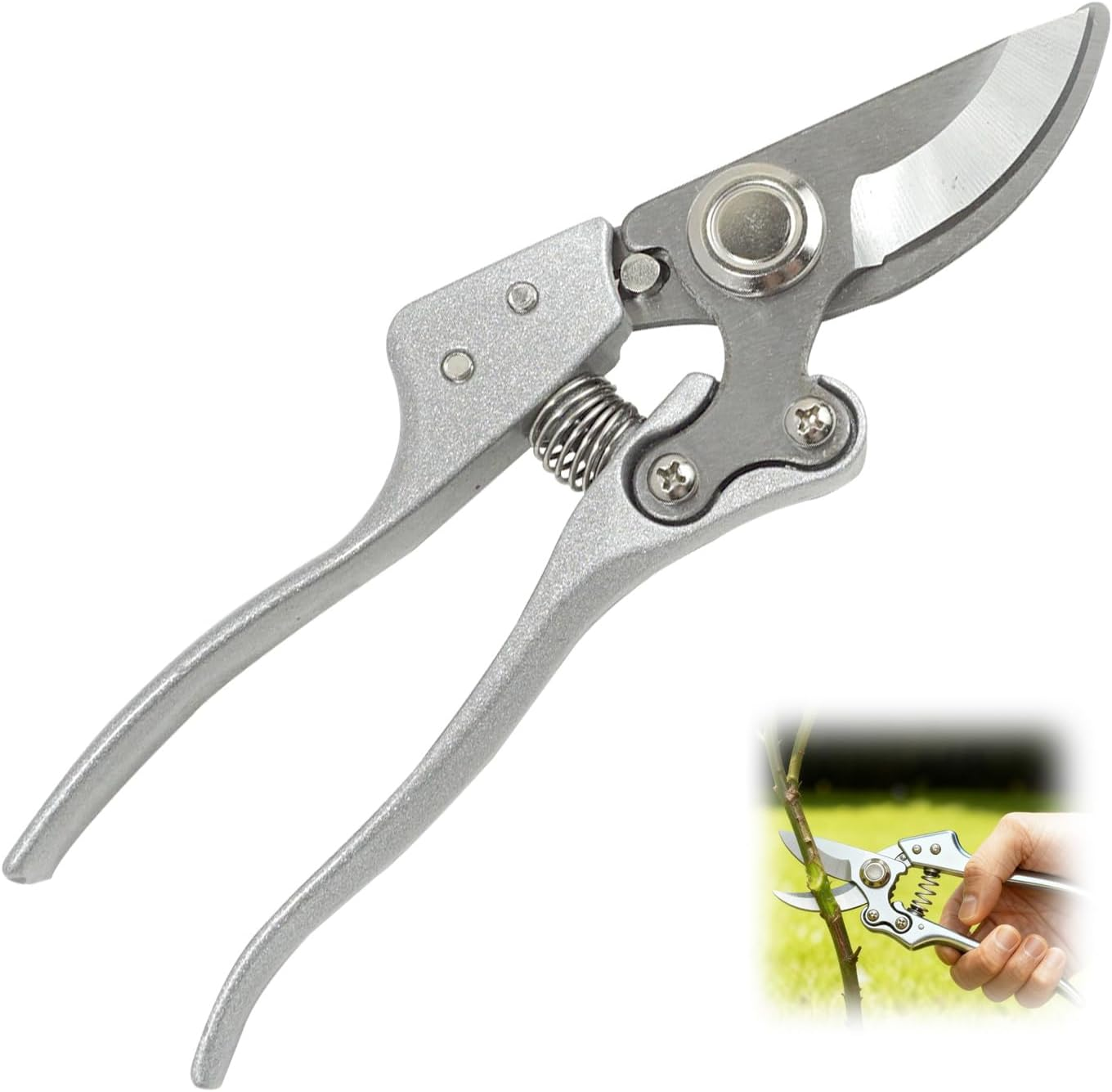 8" Bypass Pruning Shears - Stainless Steel Garden Shears, Professional Secateurs for Gardening, Versatile Garden Tools for Bonsai & Edging Border, Essential Gardening Supplies​ image number 1