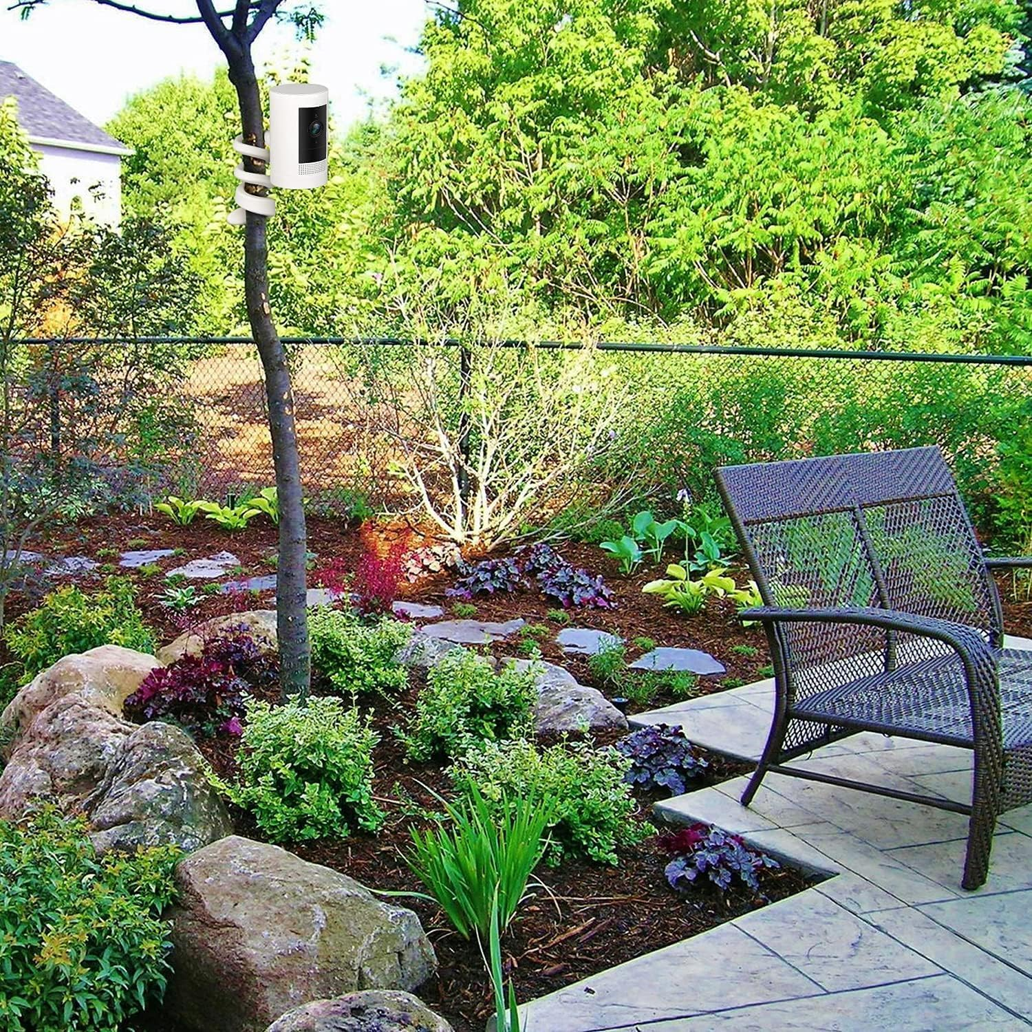 1Pack Flexible Twist Mount for Eufy Solocam S220/C210,Eufycam 2C/2C Pro,3/S330,Ring Stick up Cam & Ring Outdoor Cam Plus,Wyze,Nest,Gooseneck Mounting Bracket to Attach Your Camera Anywhere - White image number 5