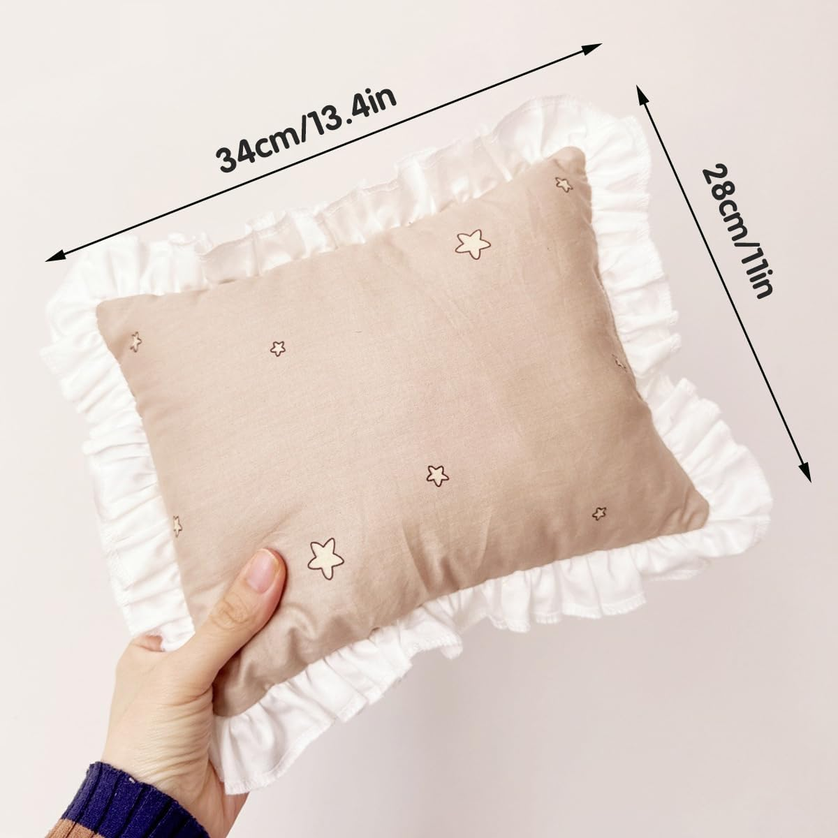 AIMALL 11X13.4 Inch Pure Cotton Lace Small Dog Pillow, Double-Sided Pet Sleeping Cushion for Cats and Dogs, Soft Plush and Breathable Cotton Design - Purple Rabbit image number 6