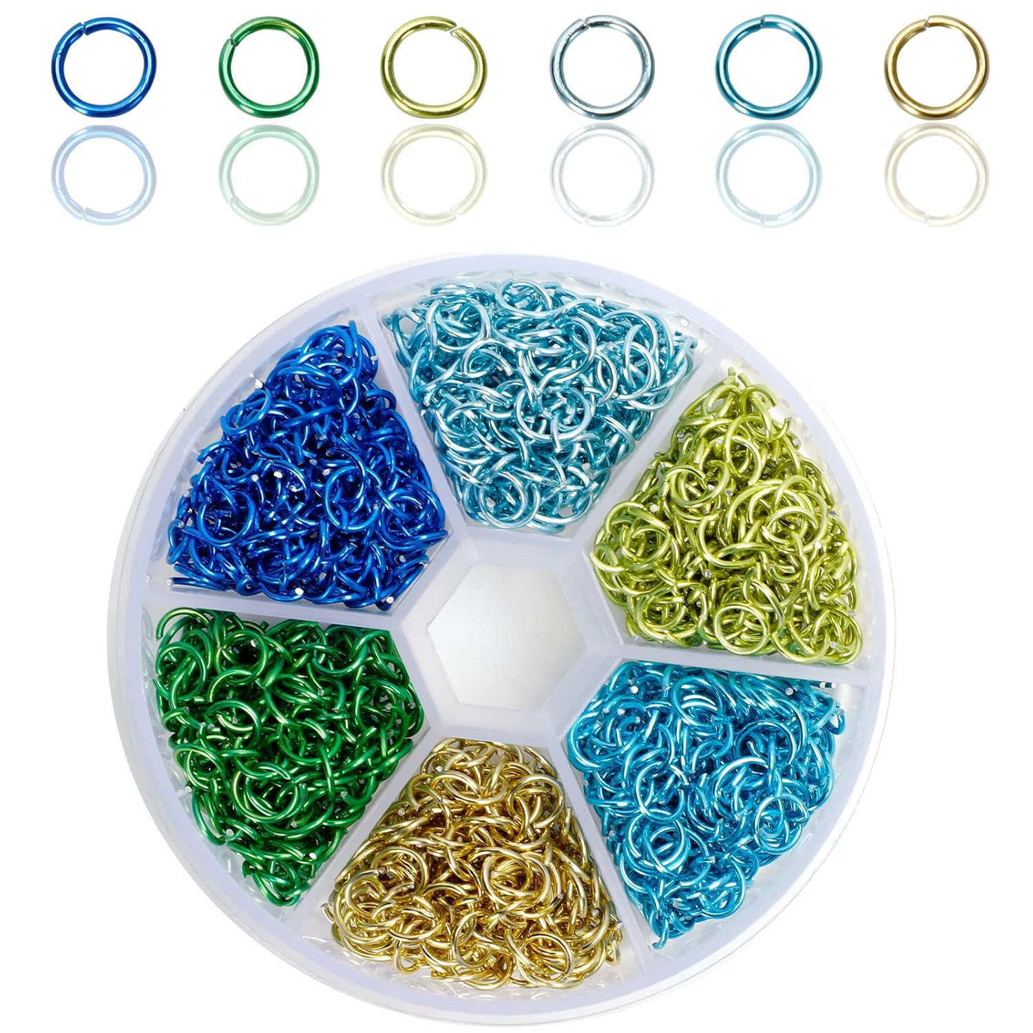 1000Pcs O Ring Connectors Metal Open Jump Rings Set Jump Rings for Jewelry Making Connectors (4Mm 5Mm 6Mm 7Mm 8Mm 10Mm)（Silver）