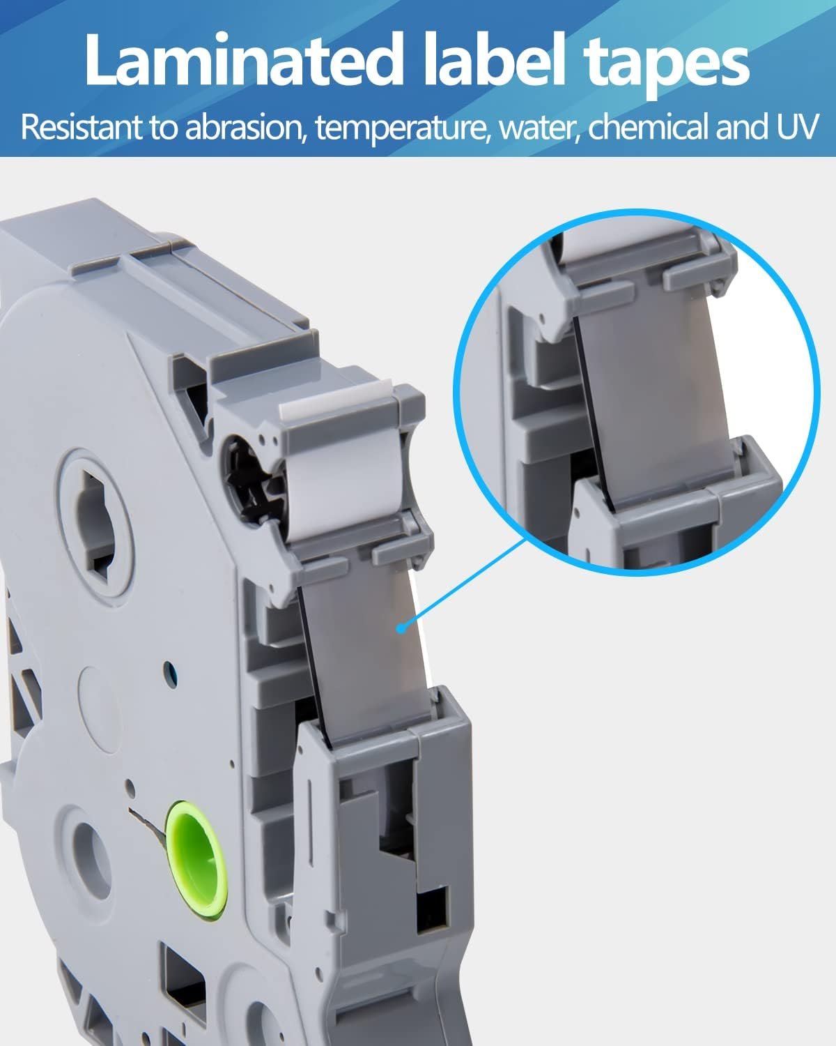 Weemay 5X 6Mm Laminated White Labeling Tape Tze-211 Compatible for Brother Ptouch Label Maker 0.23In (6Mm) X 26.2Ft (8M) Compatible with Tze and TZ 211 Tape, Ideal for Home, Office, and School Use image number 2