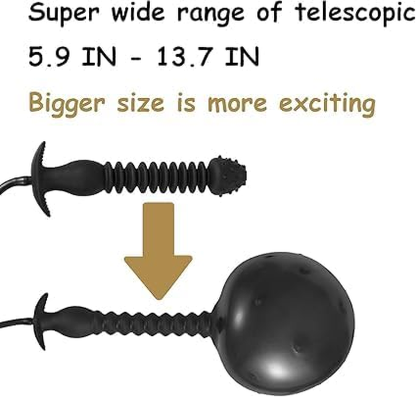 Inflatable Butt Plug Soft Silicone Expand Inflatable Anal Plug Soft Inflatable Butt Plug with Quick Release Valve Stretch Oversized Enema Training Butt Plugs Sex Toy for W Omen Men Couples Pleasure image number 5