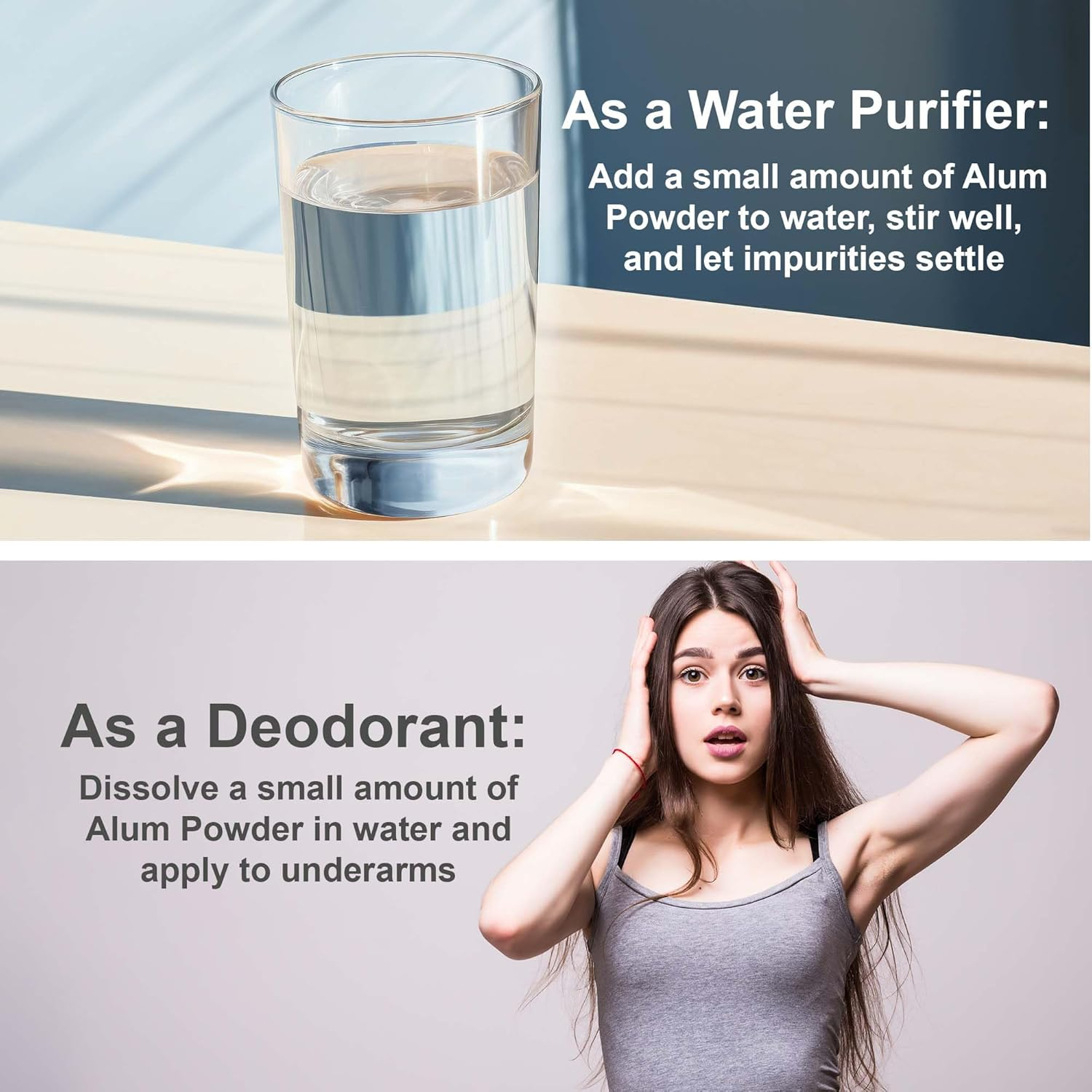 Purified Alum Powder (Phitkari) by Mi Nature | 100G(3.5 Oz)| 100% Only Alum Powder | Nothing Added image number 4