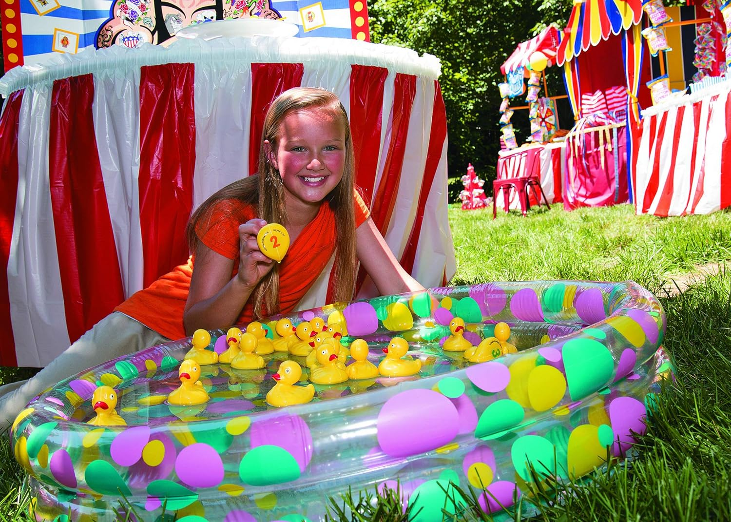 Inflatable Duck Pond Pool for Kids (3 Feet) Fun Outdoor and Backyard Activity image number 1