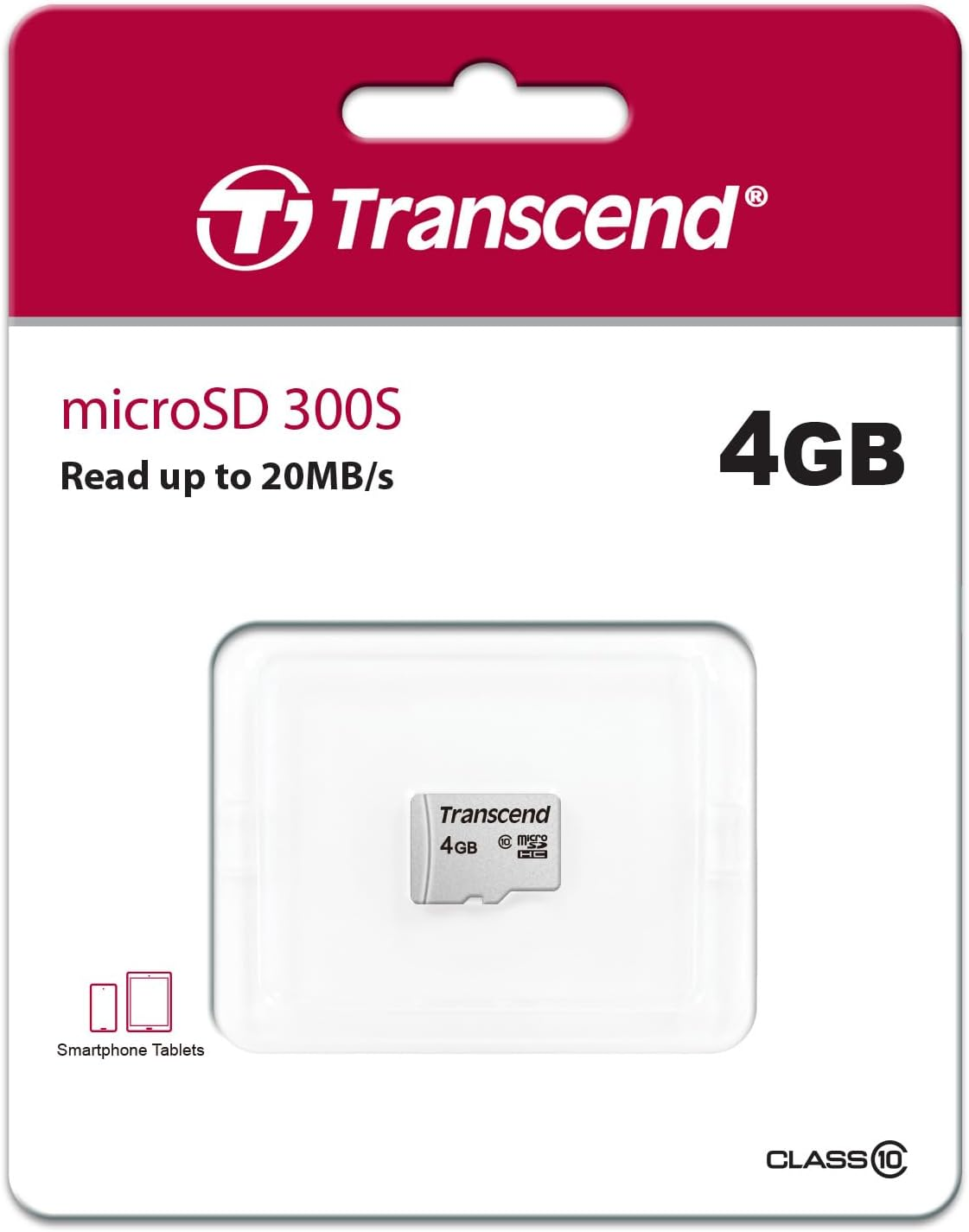 Transcend 4GB Microsdhc 300S Class 10 Memory Card with up to 95/45 Mb/S (For Smartphones, Digital Camers and Nintendo Switch Consoles) without SD Adapter TS4GUSD300S image number 4