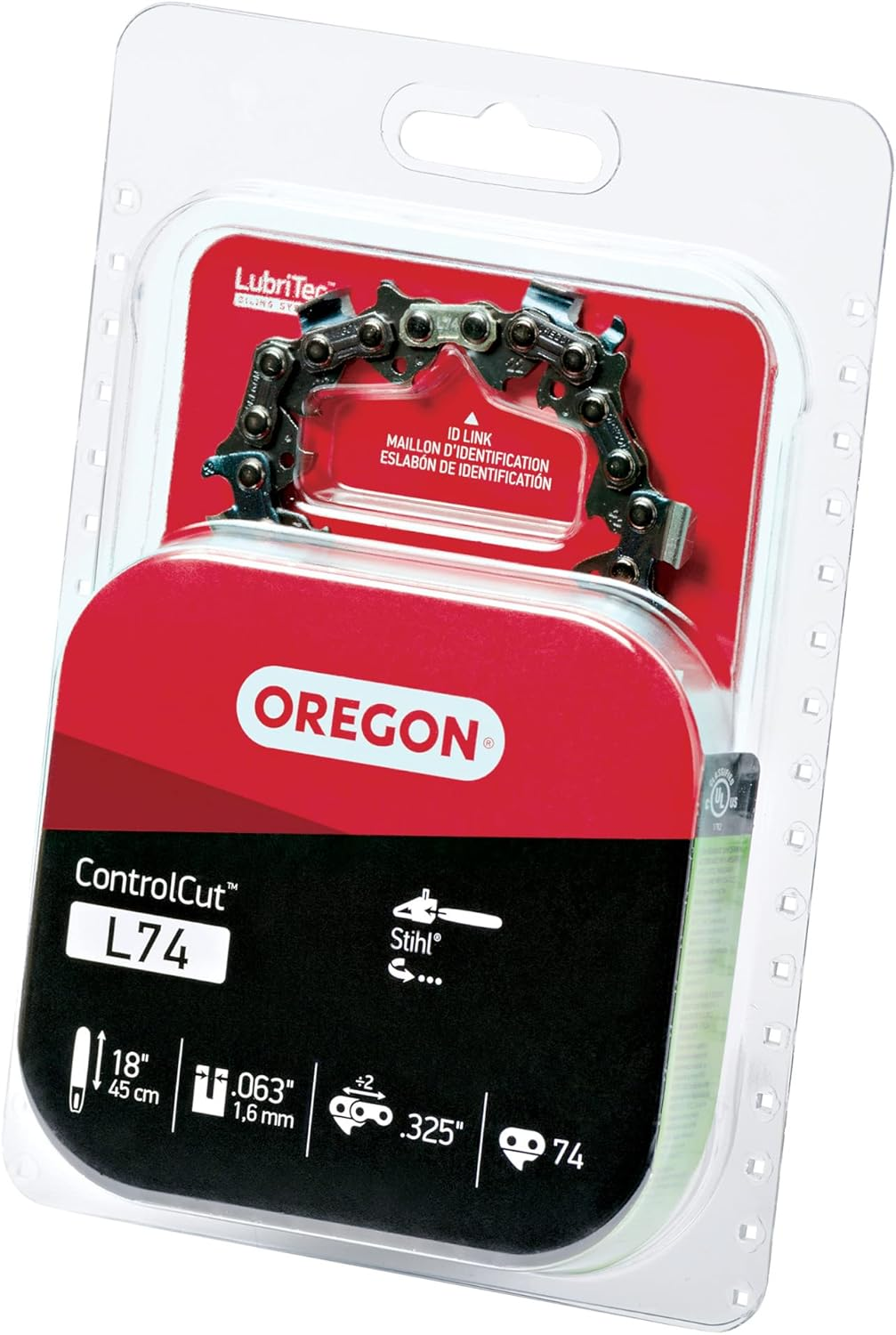 Oregon L74 Controlcut Replacement Chainsaw Chain for 18-Inch Guide Bar, 74 Drive Links, Pitch: .325", .063" Gauge, Fits Stihl Models with 18" Bars and .325" Sprockets Gray image number 4